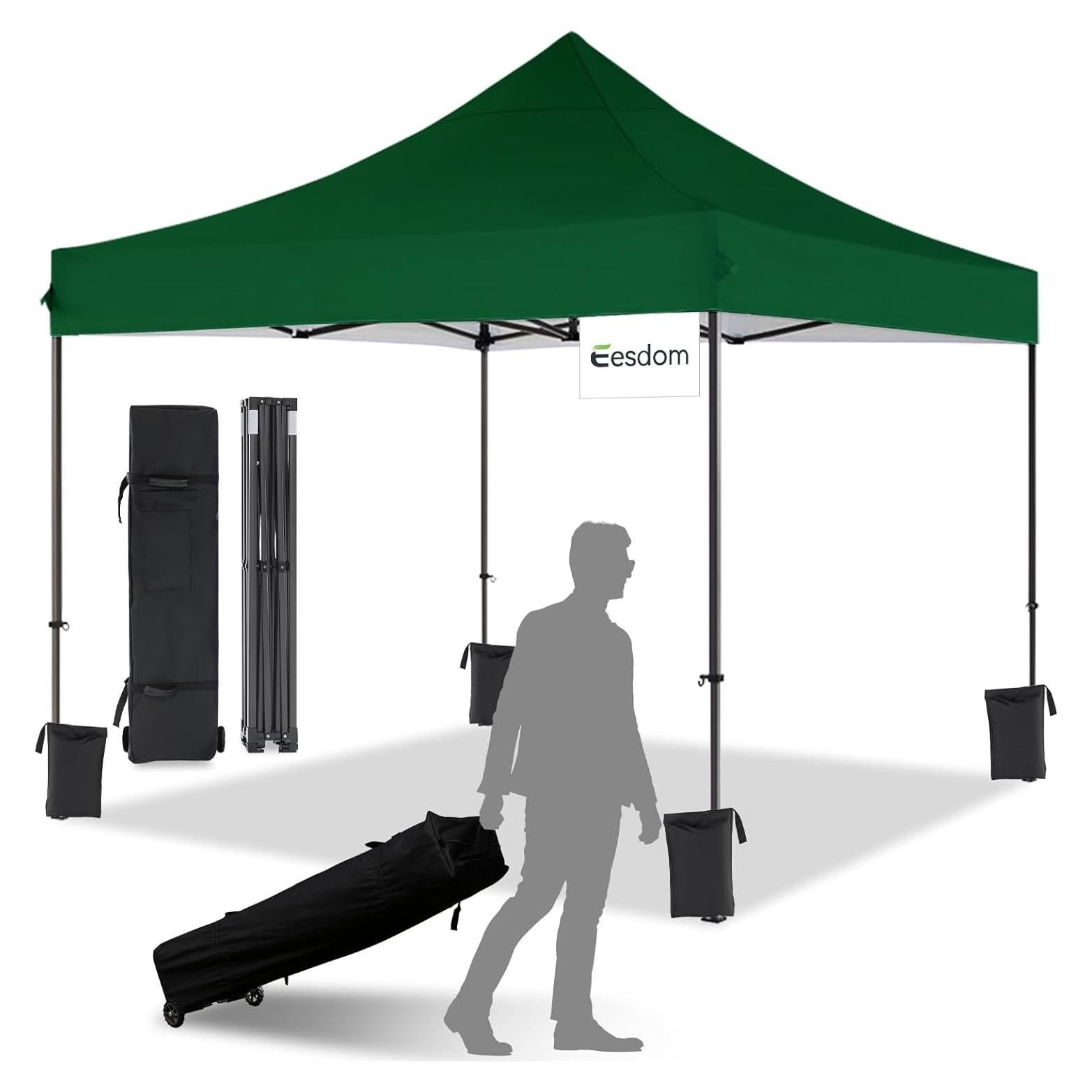 Carpa Plegable 10x10 Eesdom Verde Bosque Impermeable