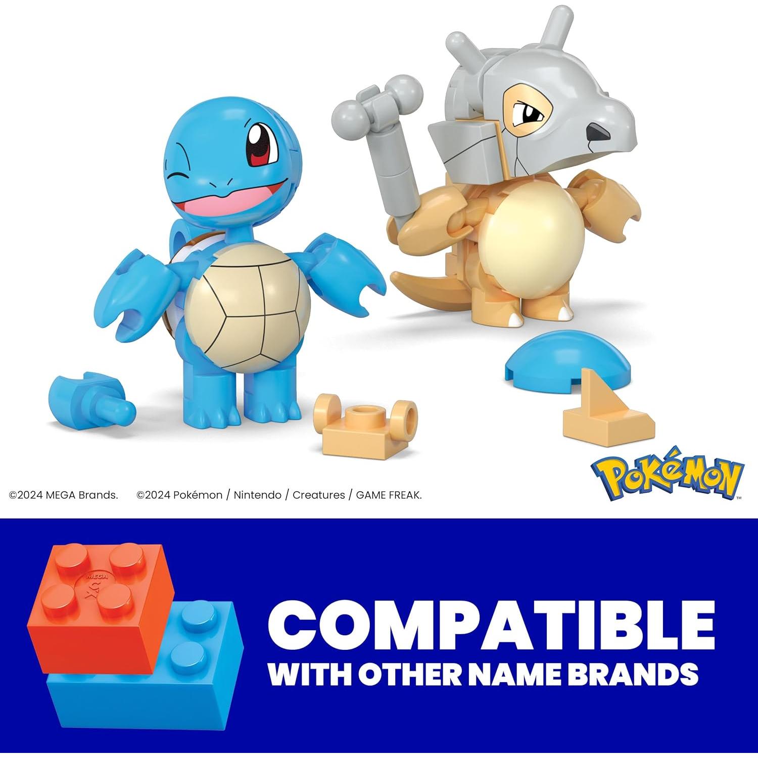 Juguetes de Construcción MEGA Pokémon Squirtle y Cubone 45 Piezas