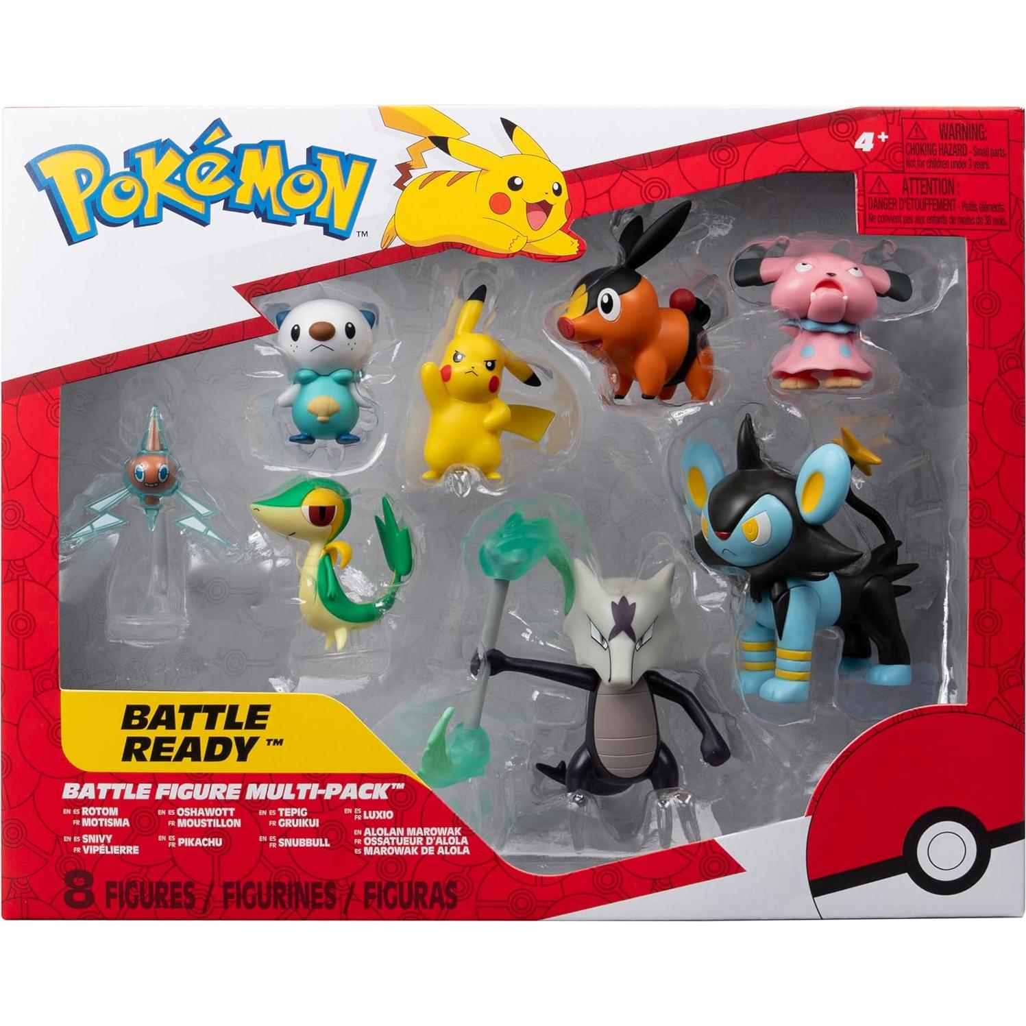 Paquete de Figuras de Batalla Pokémon Jazwares 8 Piezas