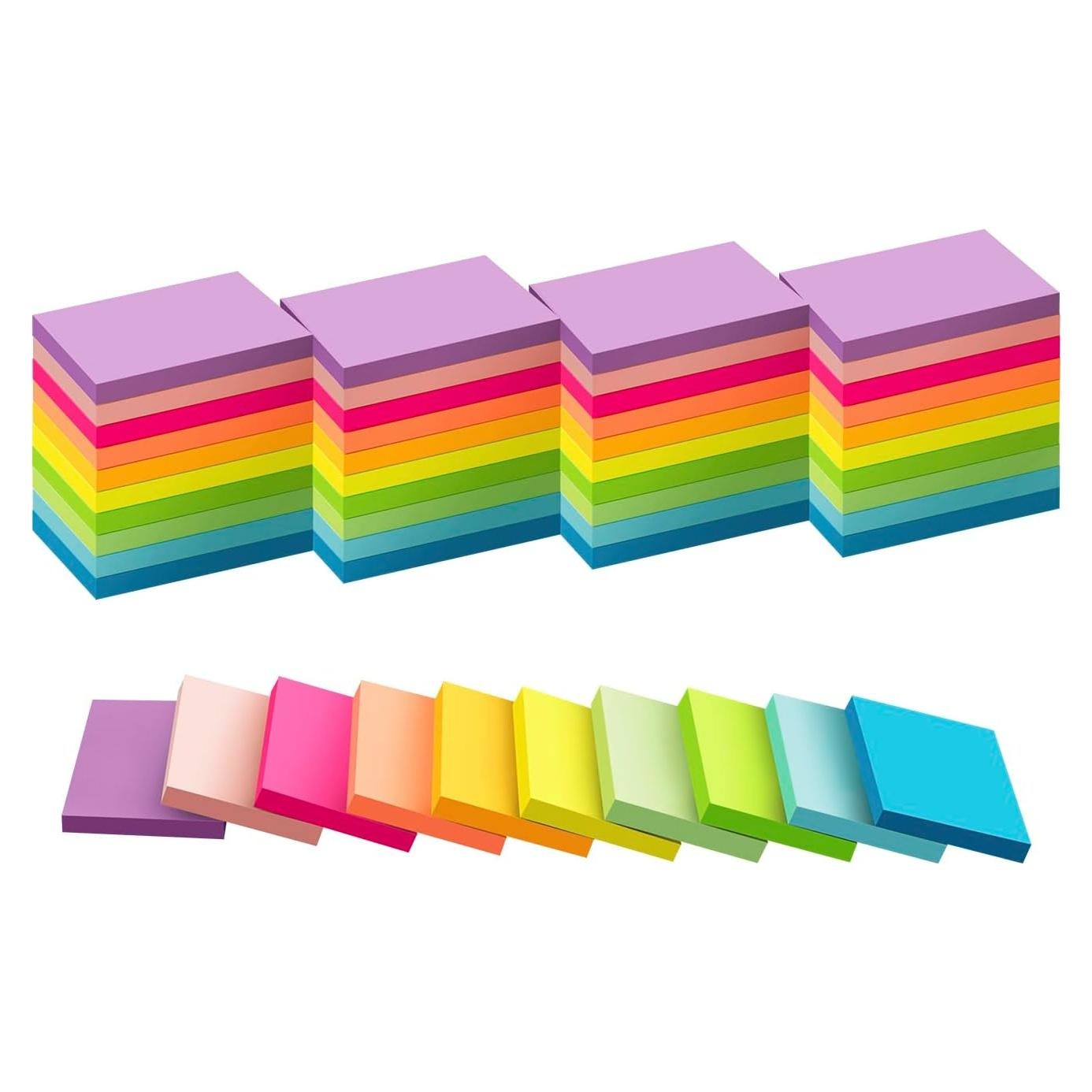 Notas Adhesivas Kozerite 3.81x5.08 cm 50 Pads 10 Colores