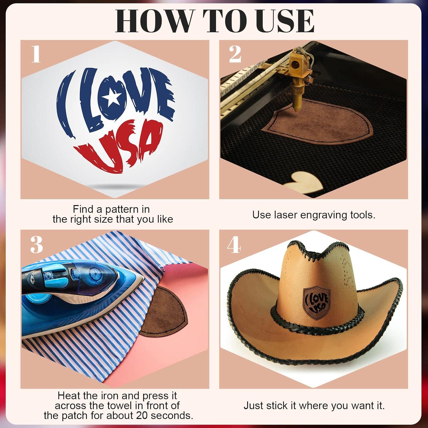 Giegxin 120 Piezas Parches Adhesivos de Cuero Sintético Rústico