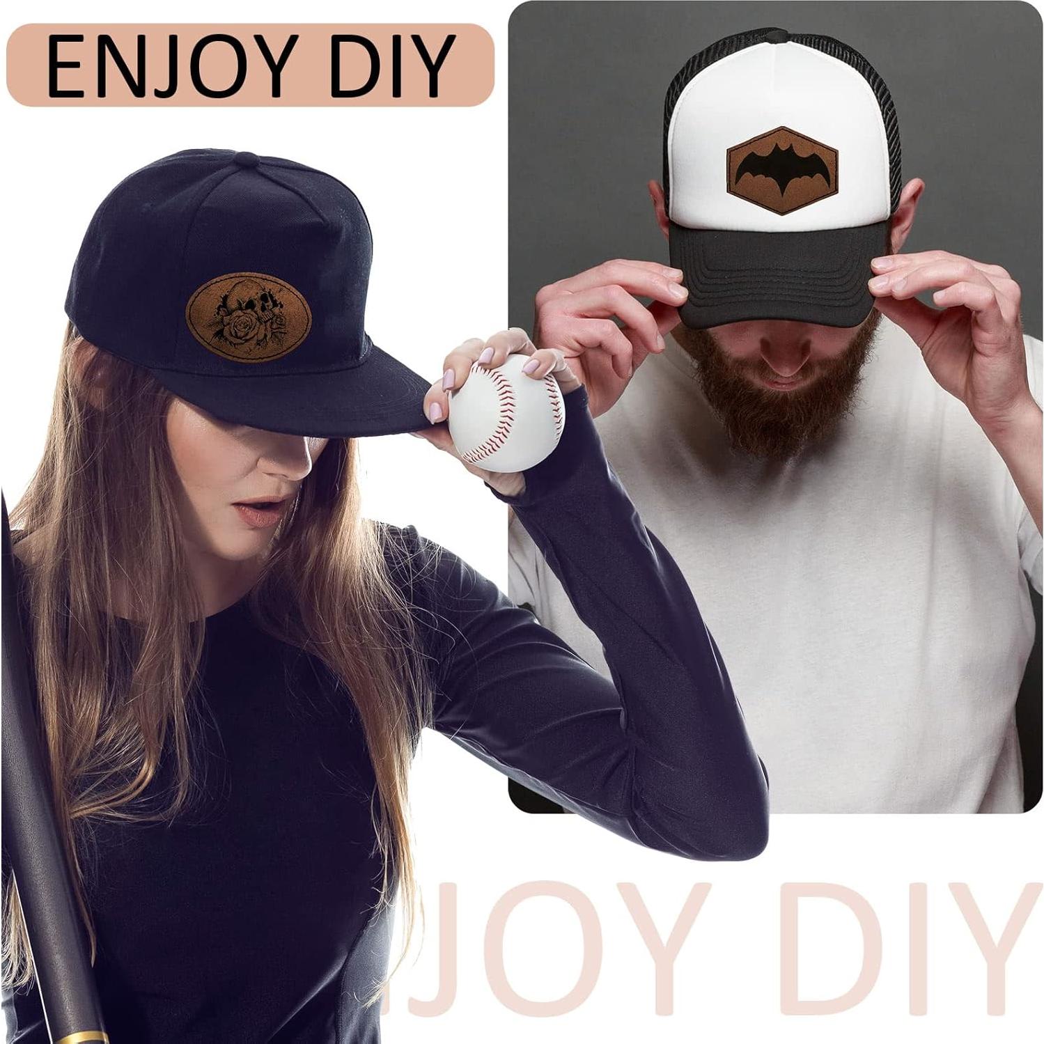 Giegxin 120 Piezas Parches Adhesivos de Cuero Sintético Rústico