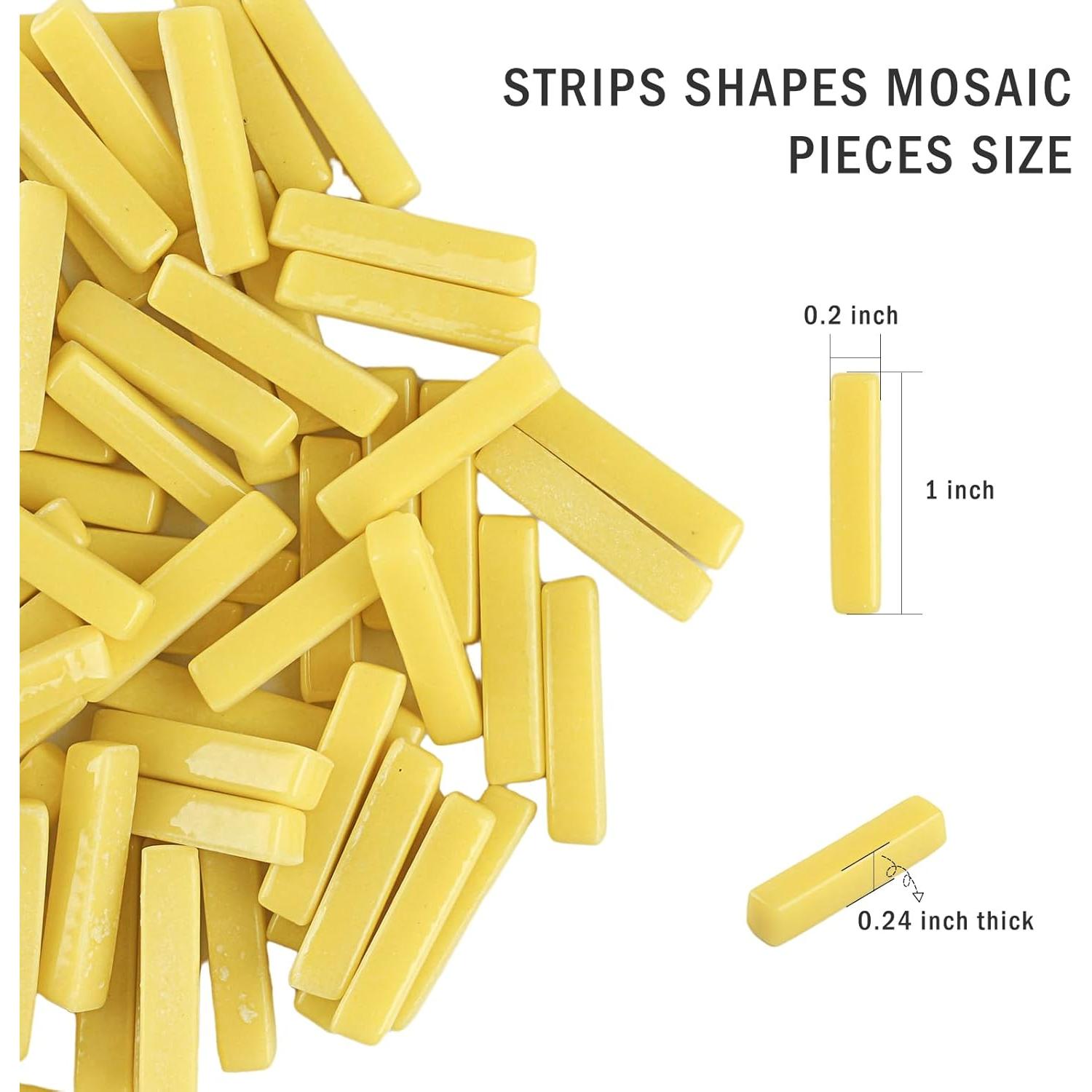 Azulejos de mosaico de vidrio amarillo Youway 150g para manualidades