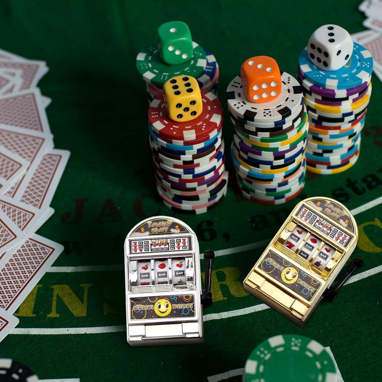 Deekin Mini Máquina Traga Monedas 12 Pcs Juguete Dorado Plateado