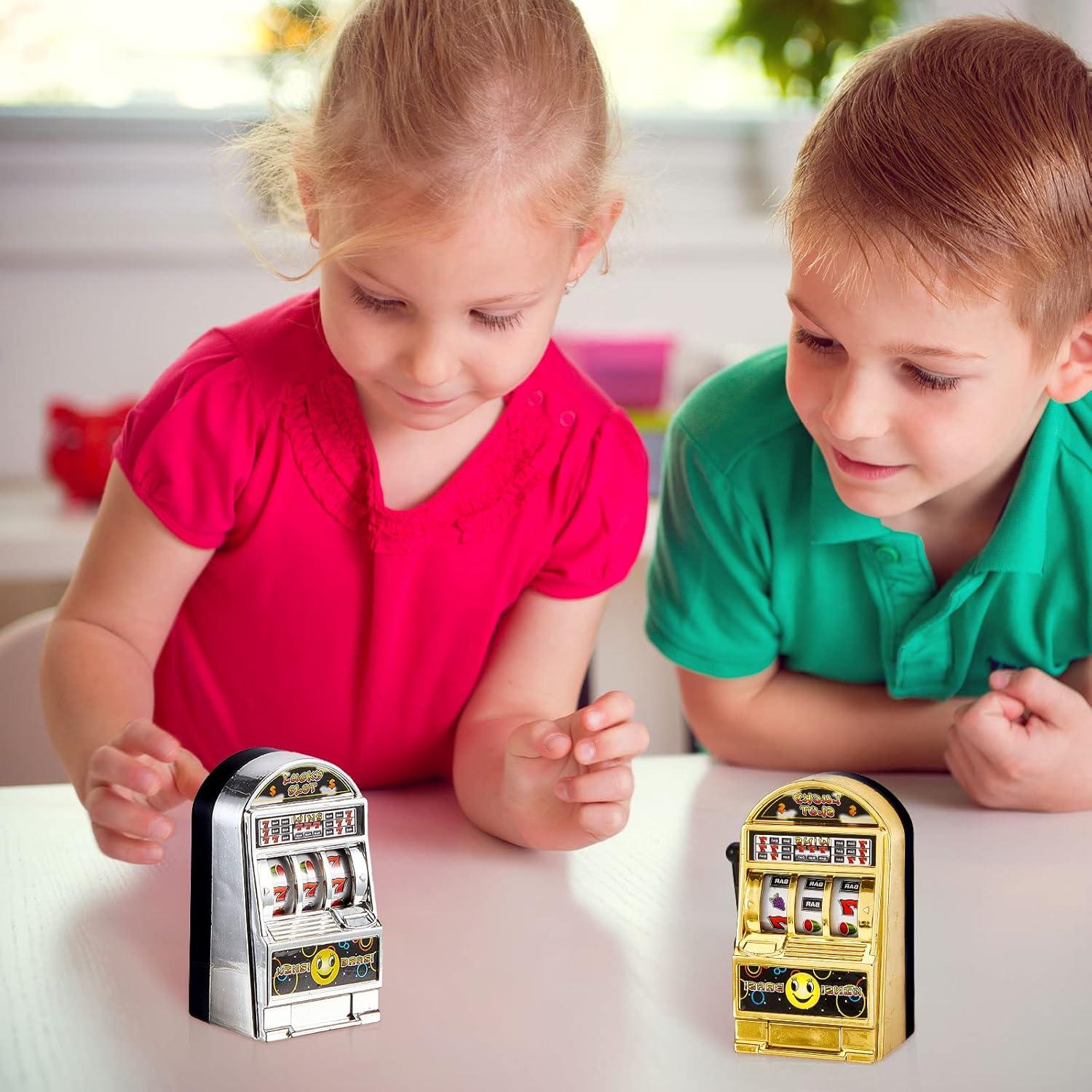 Deekin Mini Máquina Traga Monedas 12 Pcs Juguete Dorado Plateado