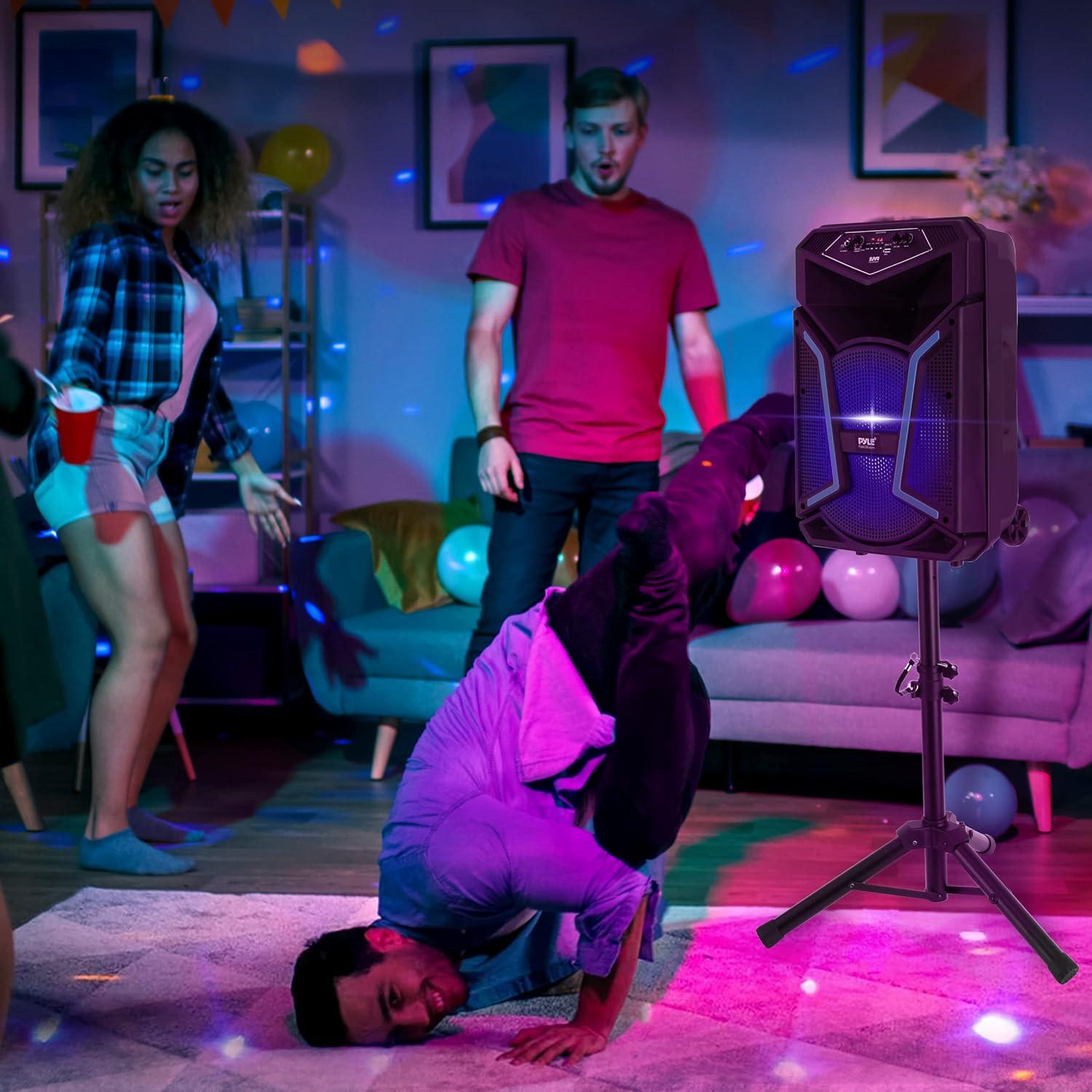 Altavoz PA Bluetooth Pyle PPHP122SM 800W con micrófono y luces