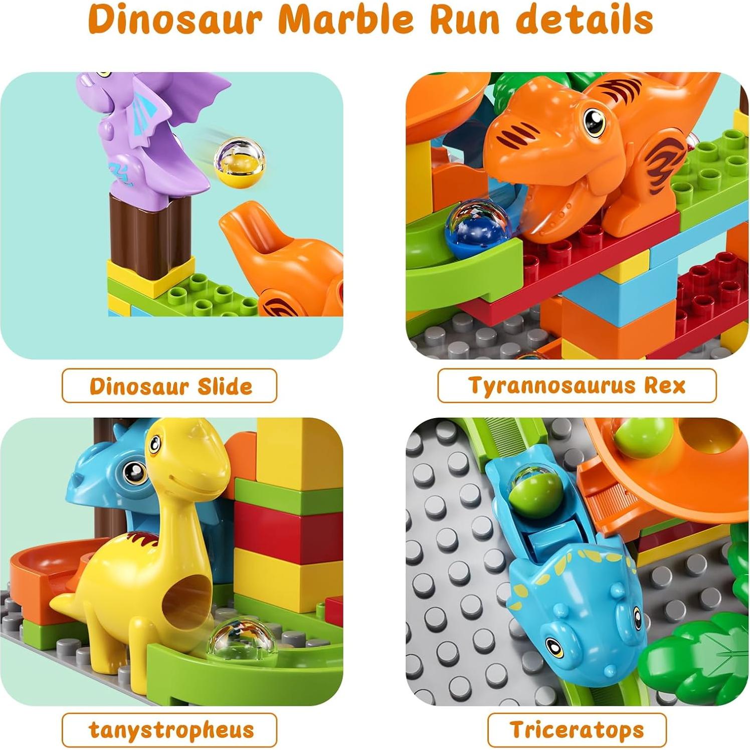 Bloques de Construcción Dinosaurios Burgkidz 0.88kg Pista STEM 3-8 años