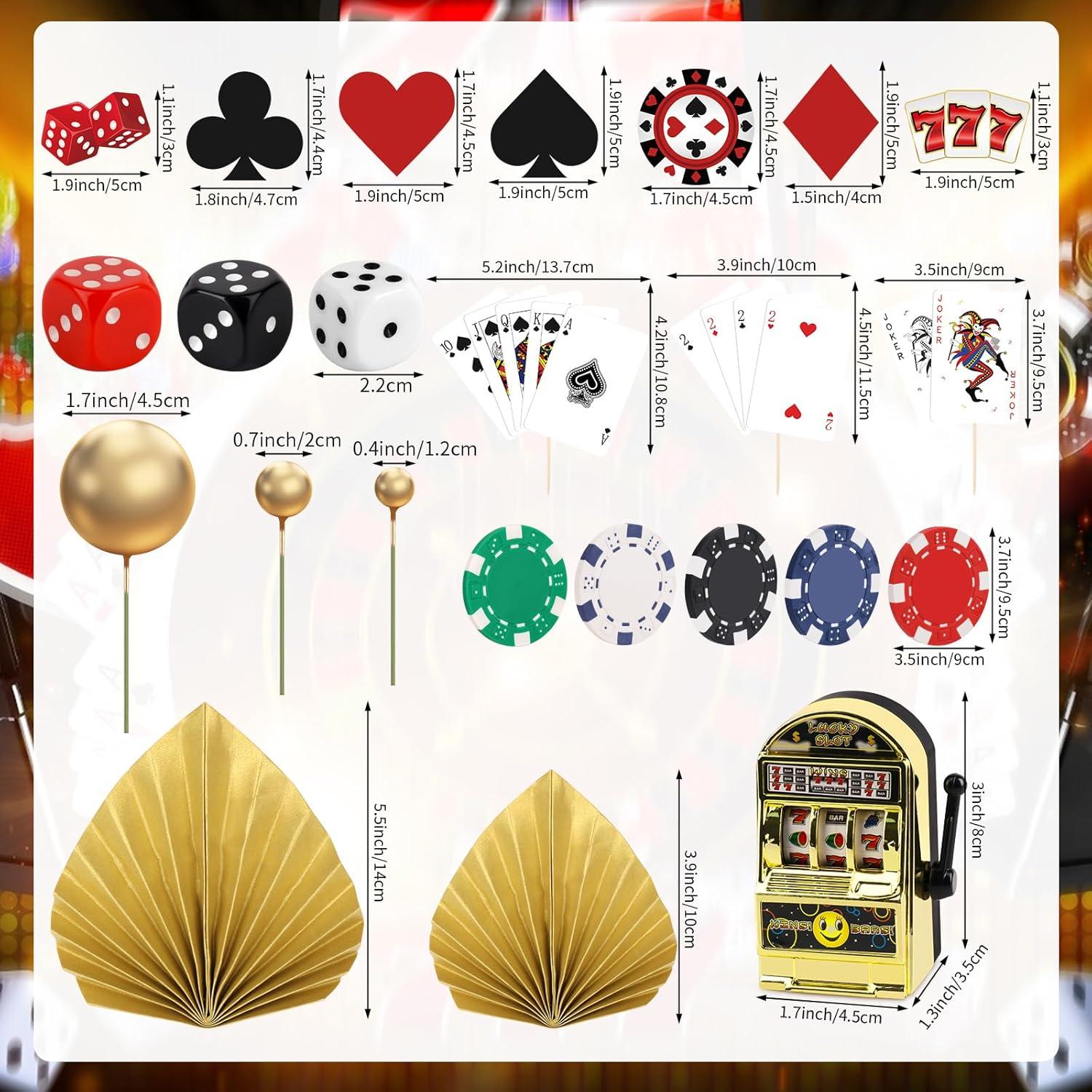 Juego de Decoraciones para Pasteles de Casino Hxezoc 43 Piezas