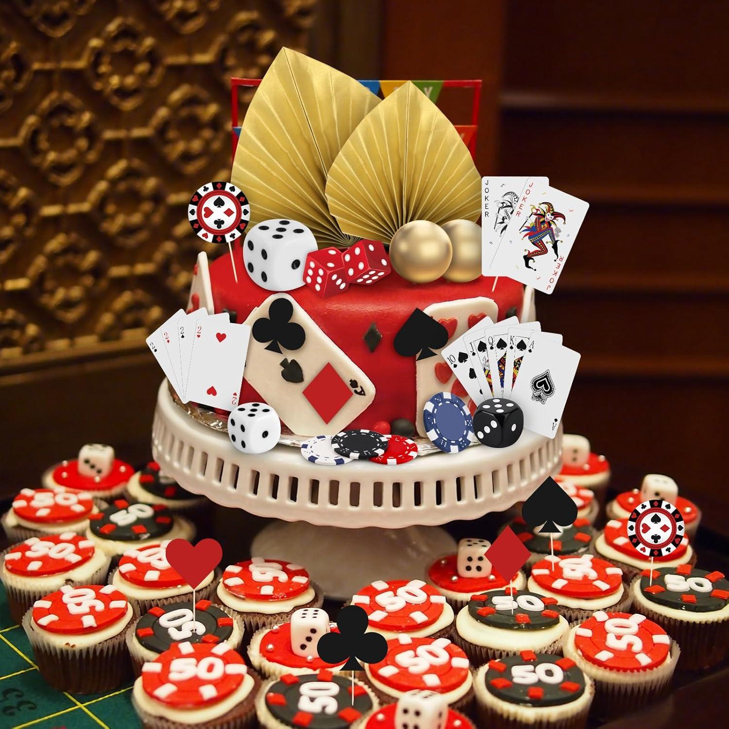 Juego de Decoraciones para Pasteles de Casino Hxezoc 43 Piezas