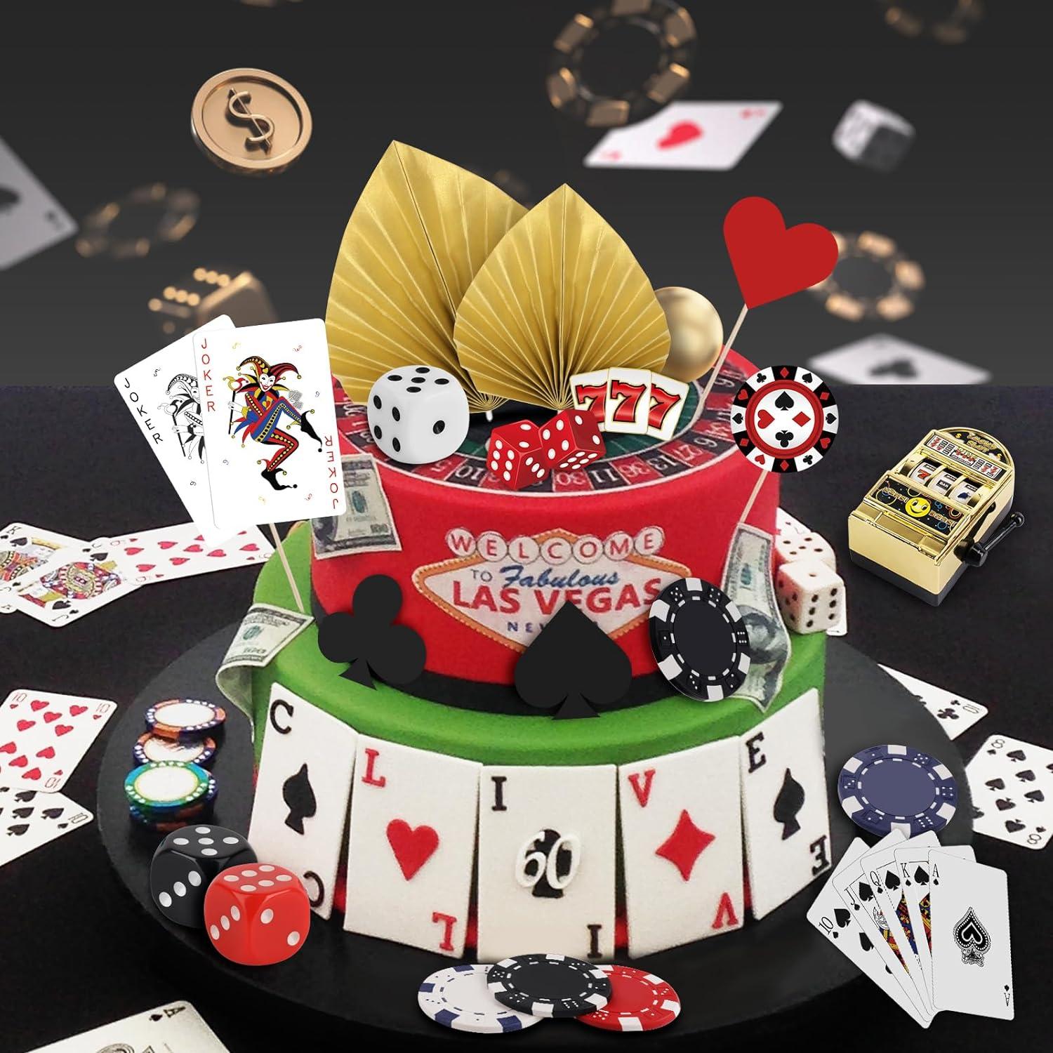 Juego de Decoraciones para Pasteles de Casino Hxezoc 43 Piezas