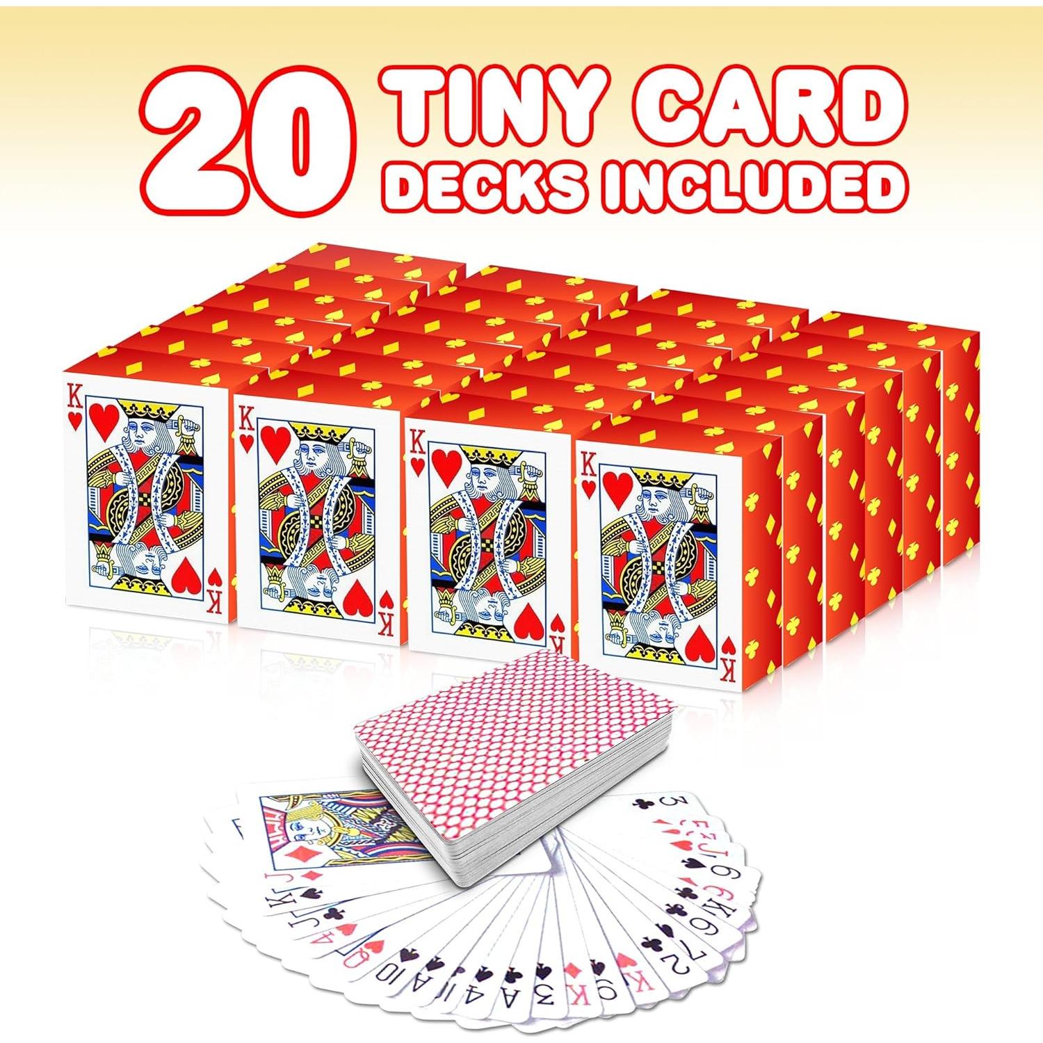 Gamie Mini Cartas de Juego - 20 Barajas de Póker 3.81 cm
