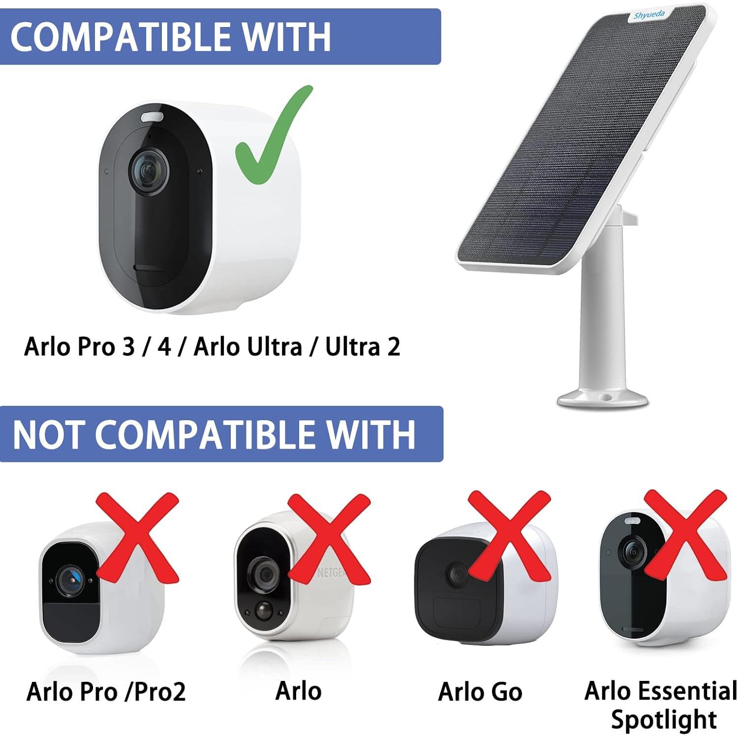 Cargador Solar 4W Shyueda para Arlo Pro 3/4 y Ultra