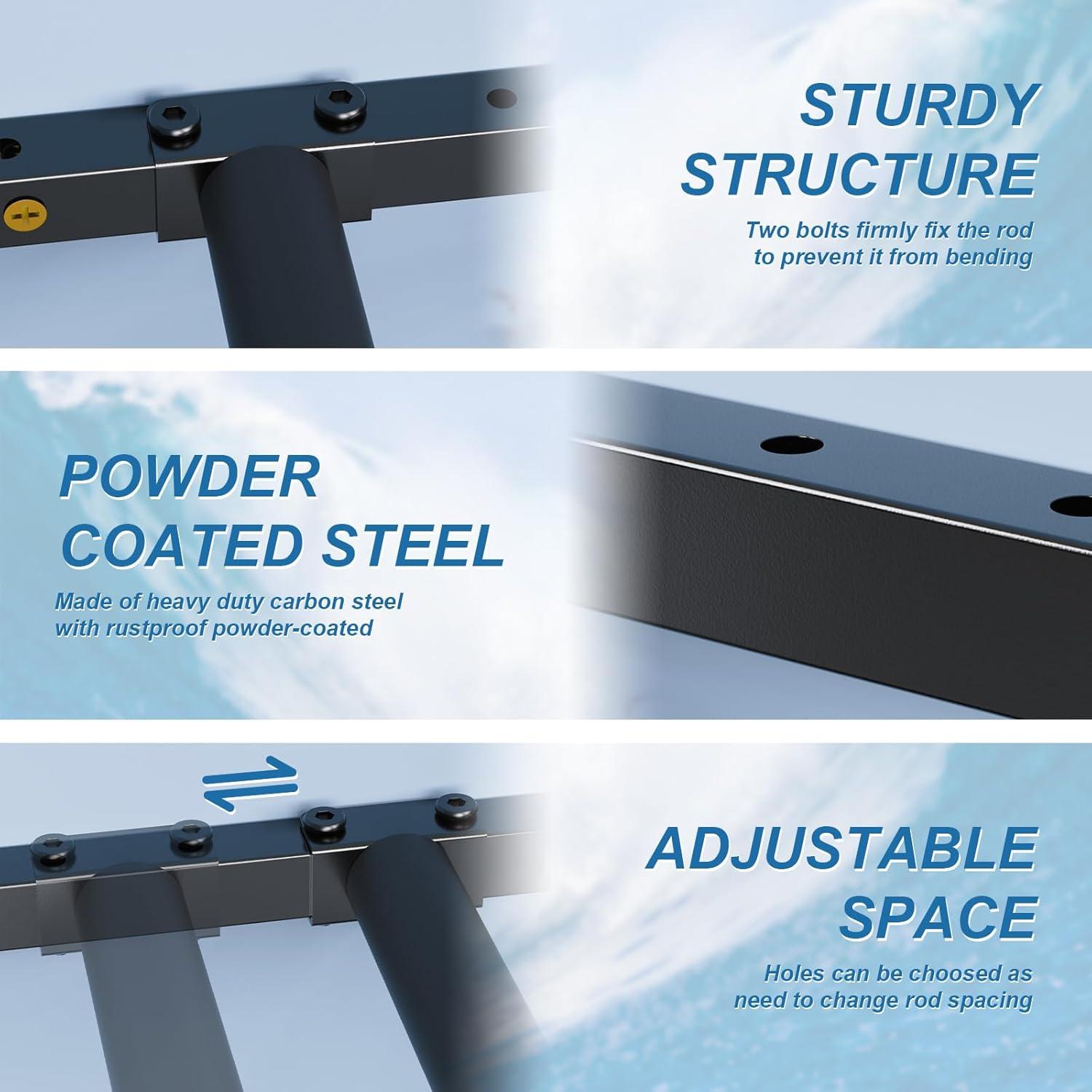 Soporte Vertical para Tablas de Surf LXVOOEE 6 Brazos Ajustable