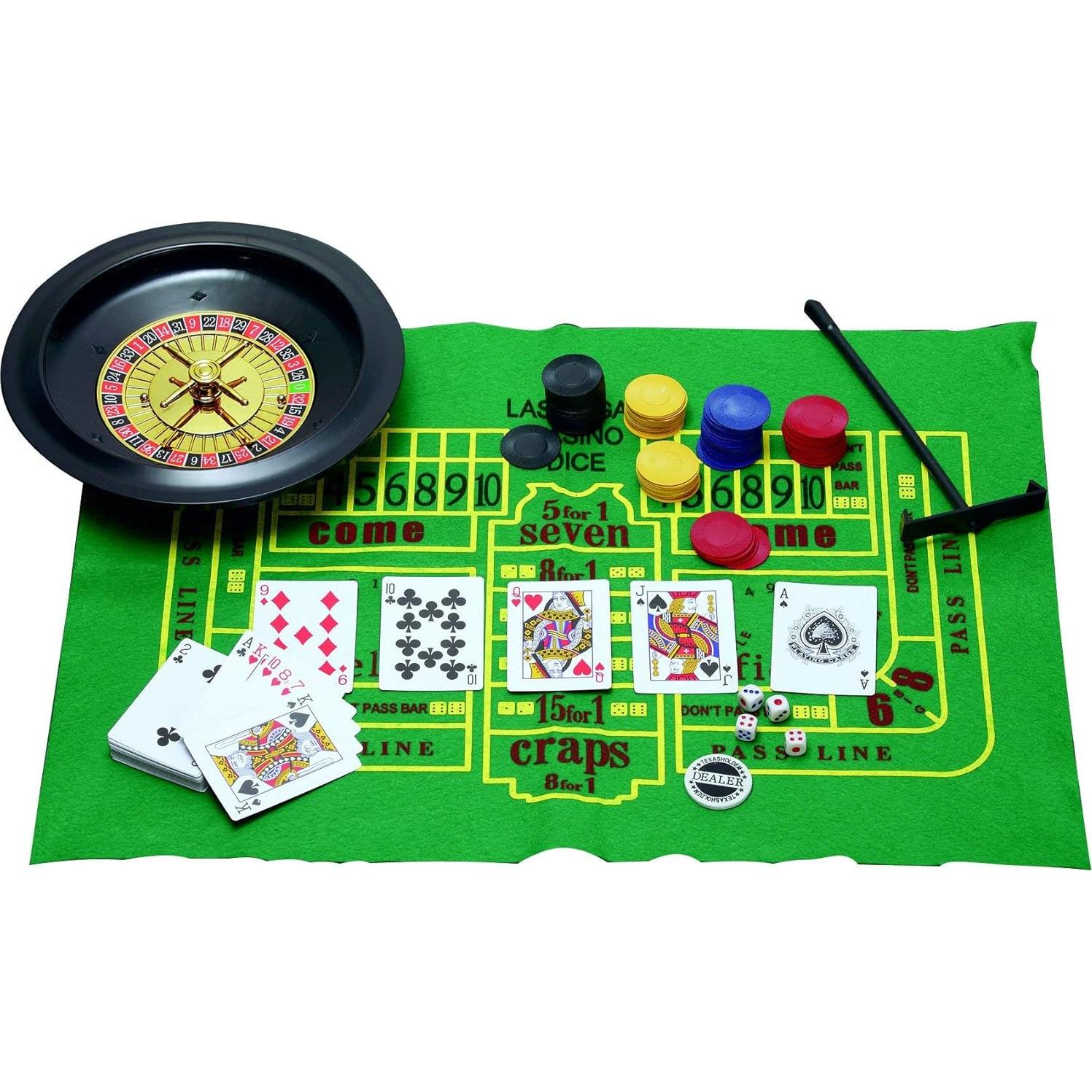 Juego de Casino 5 en 1 Bo Toys - Ruleta, Póker, Black Jack