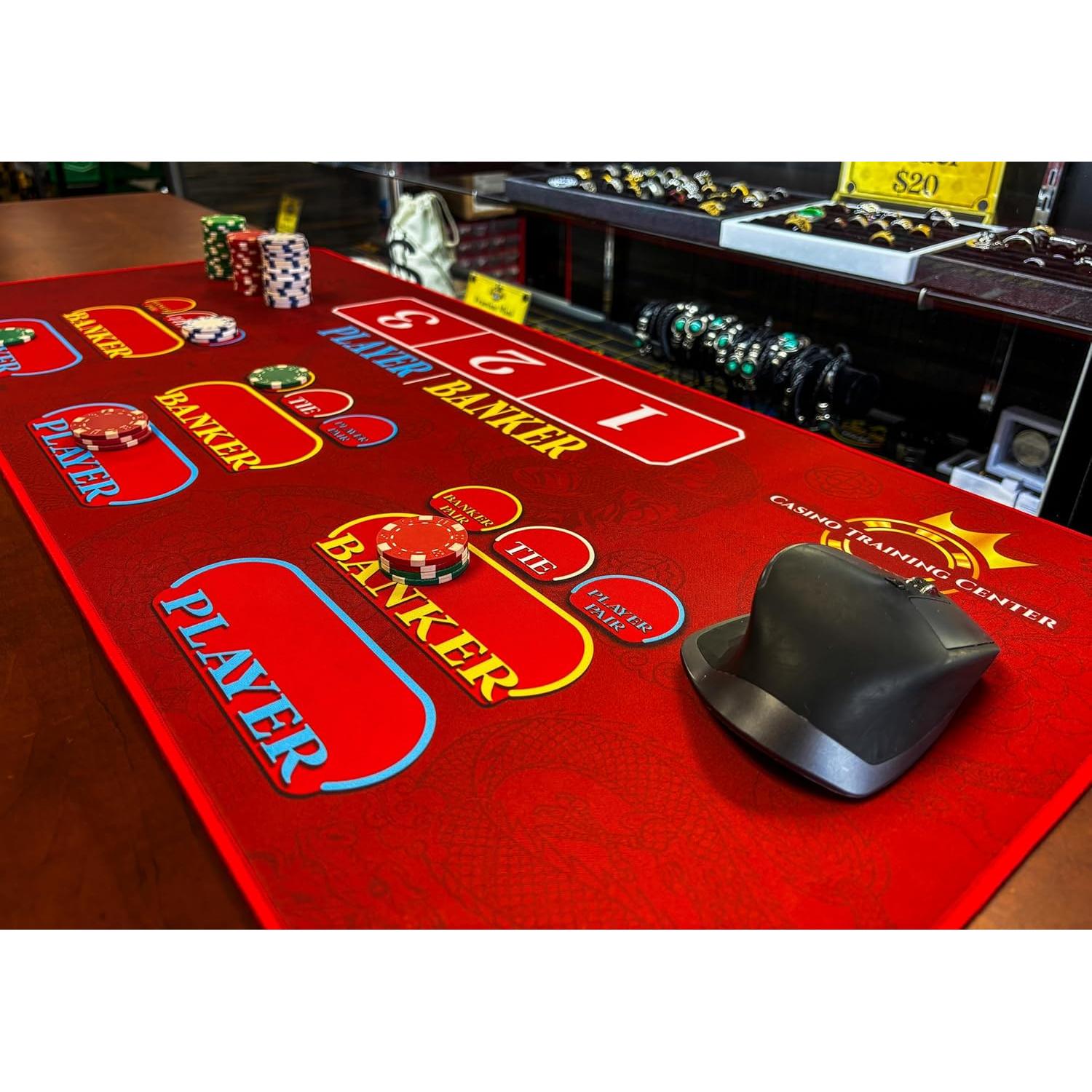 Tapete de Baccarat Casino Quest 89x40 cm Impermeable