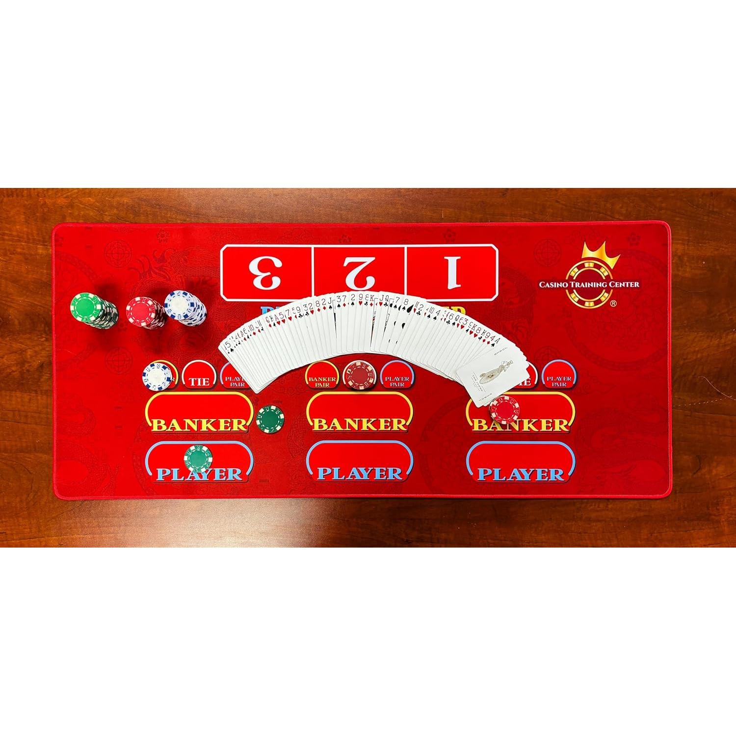 Tapete de Baccarat Casino Quest 89x40 cm Impermeable