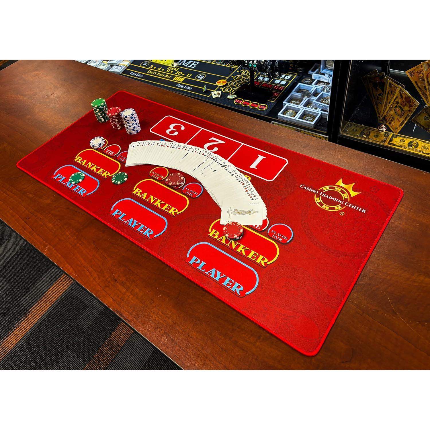 Tapete de Baccarat Casino Quest 89x40 cm Impermeable