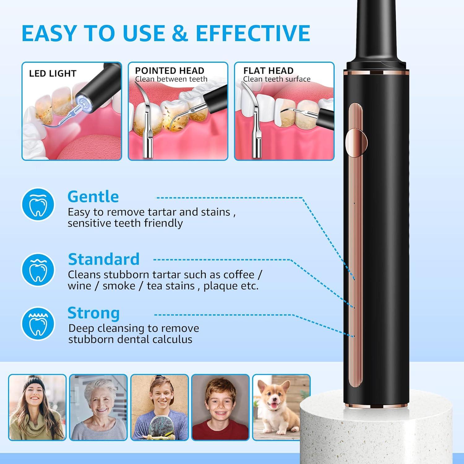 Removedor de Placa Dental TANAVE T9 con Limpiador Ultrasónico y LED