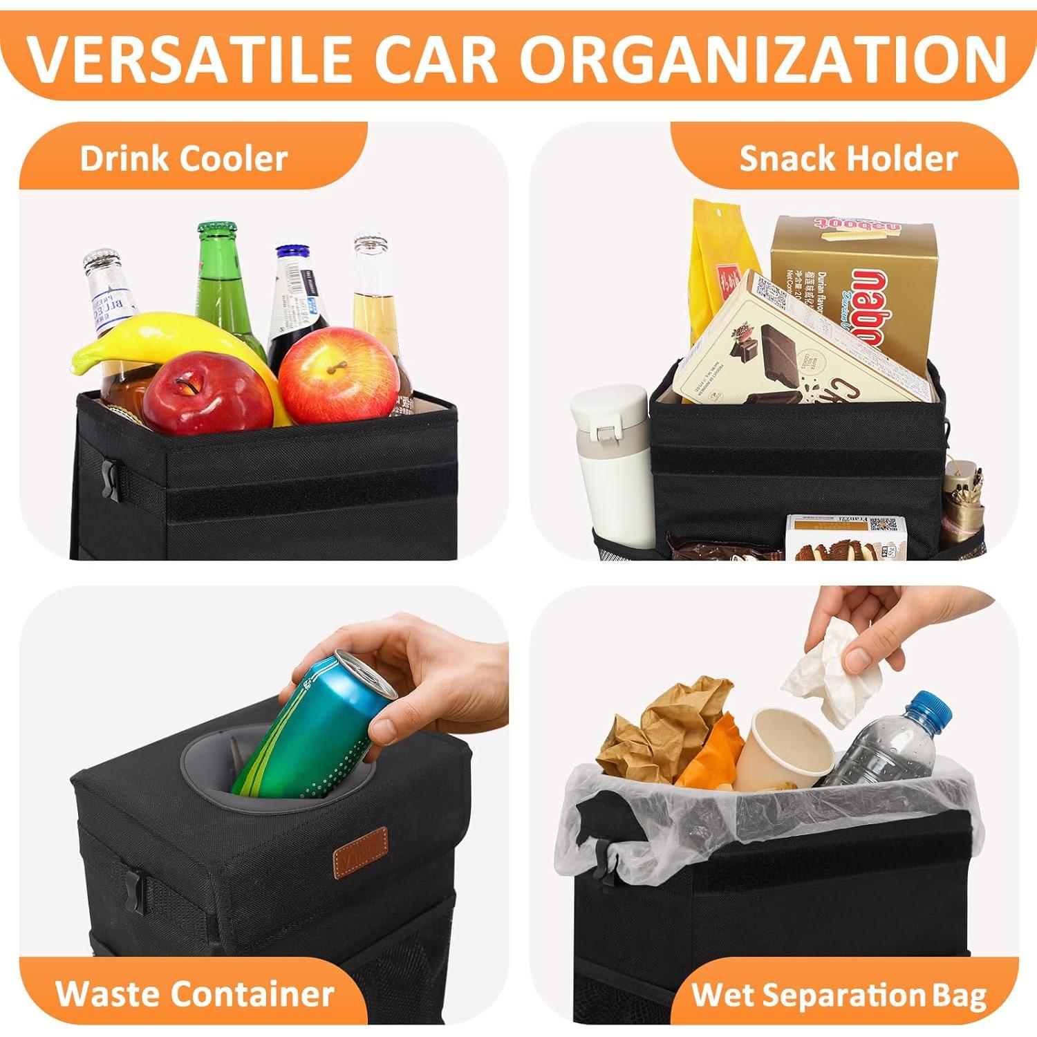 Bote de Basura para Auto Vankor 8.3L Negro a Prueba de Fugas