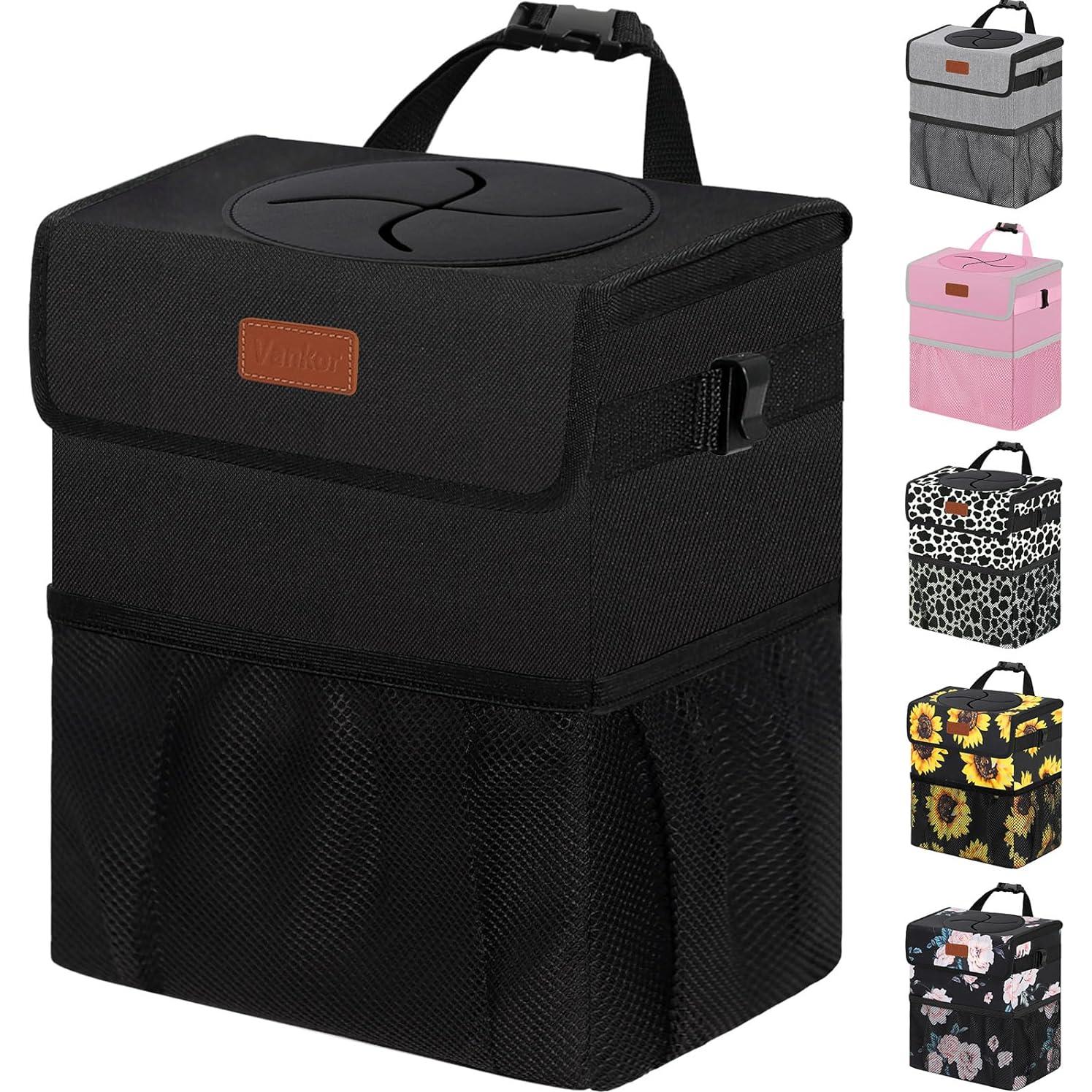 Bote de Basura para Auto Vankor 8.3L Negro a Prueba de Fugas