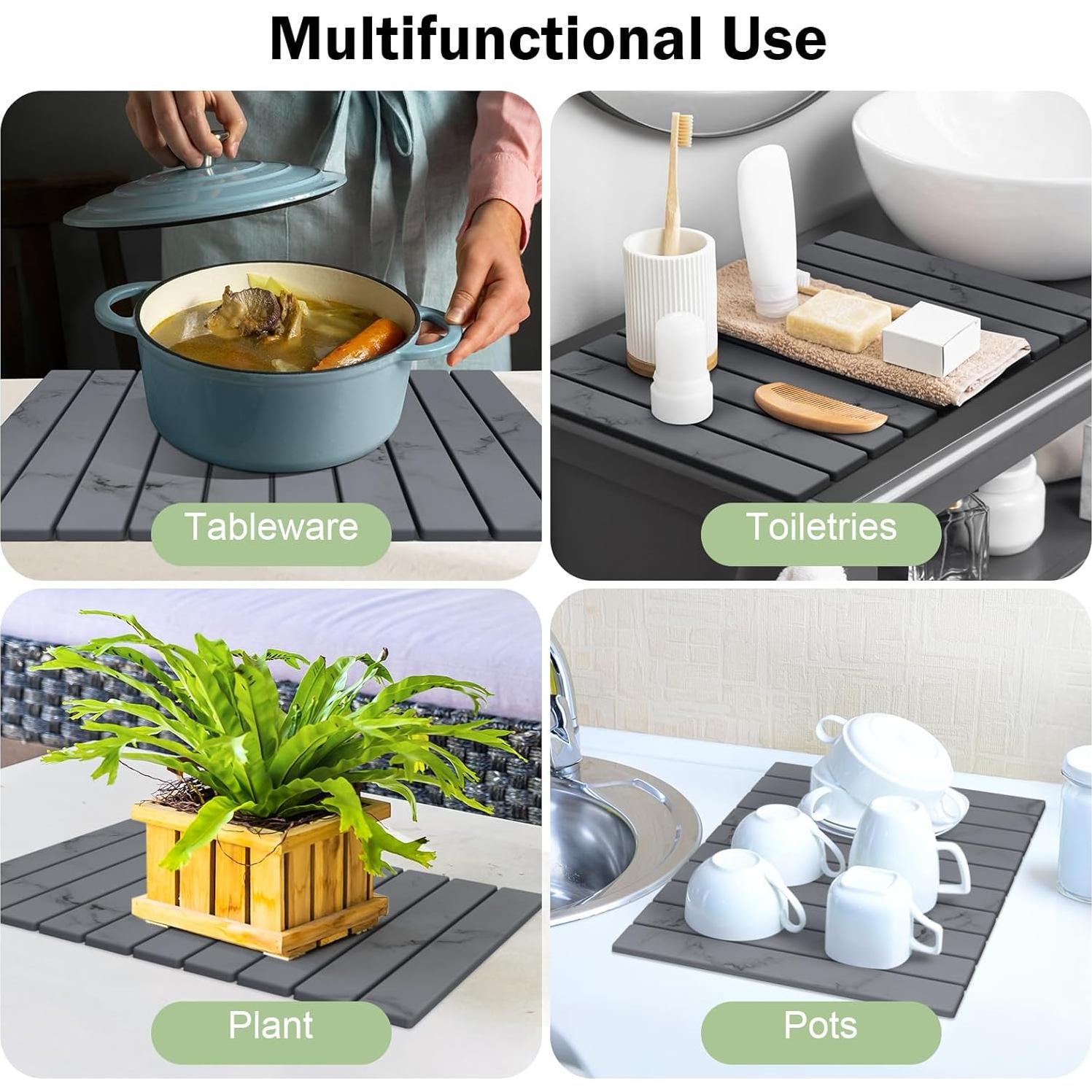 Alfombrilla de Secado de Platos Cecnamt 61x40.6 cm Diatomácea