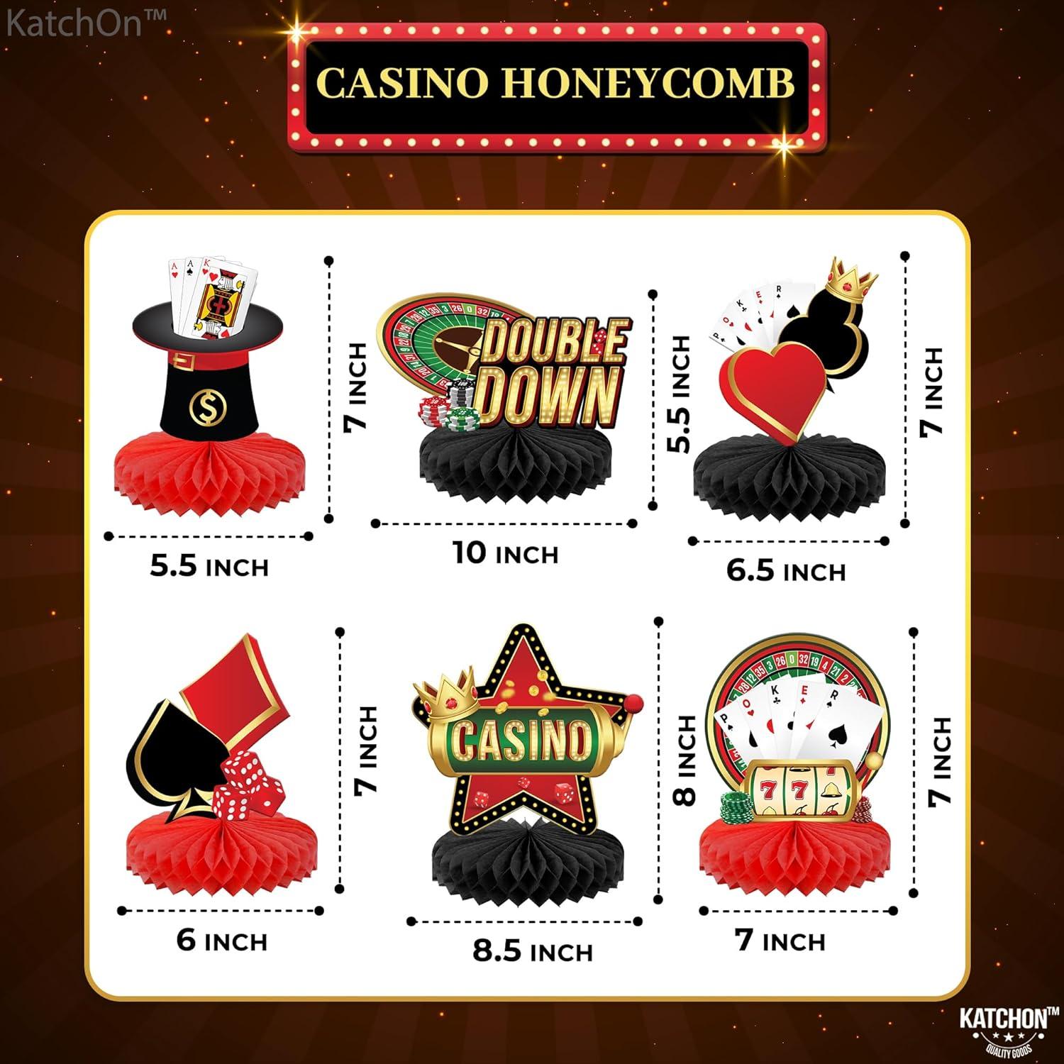 Centros de Mesa para Casino KatchOn - Paquete de 12