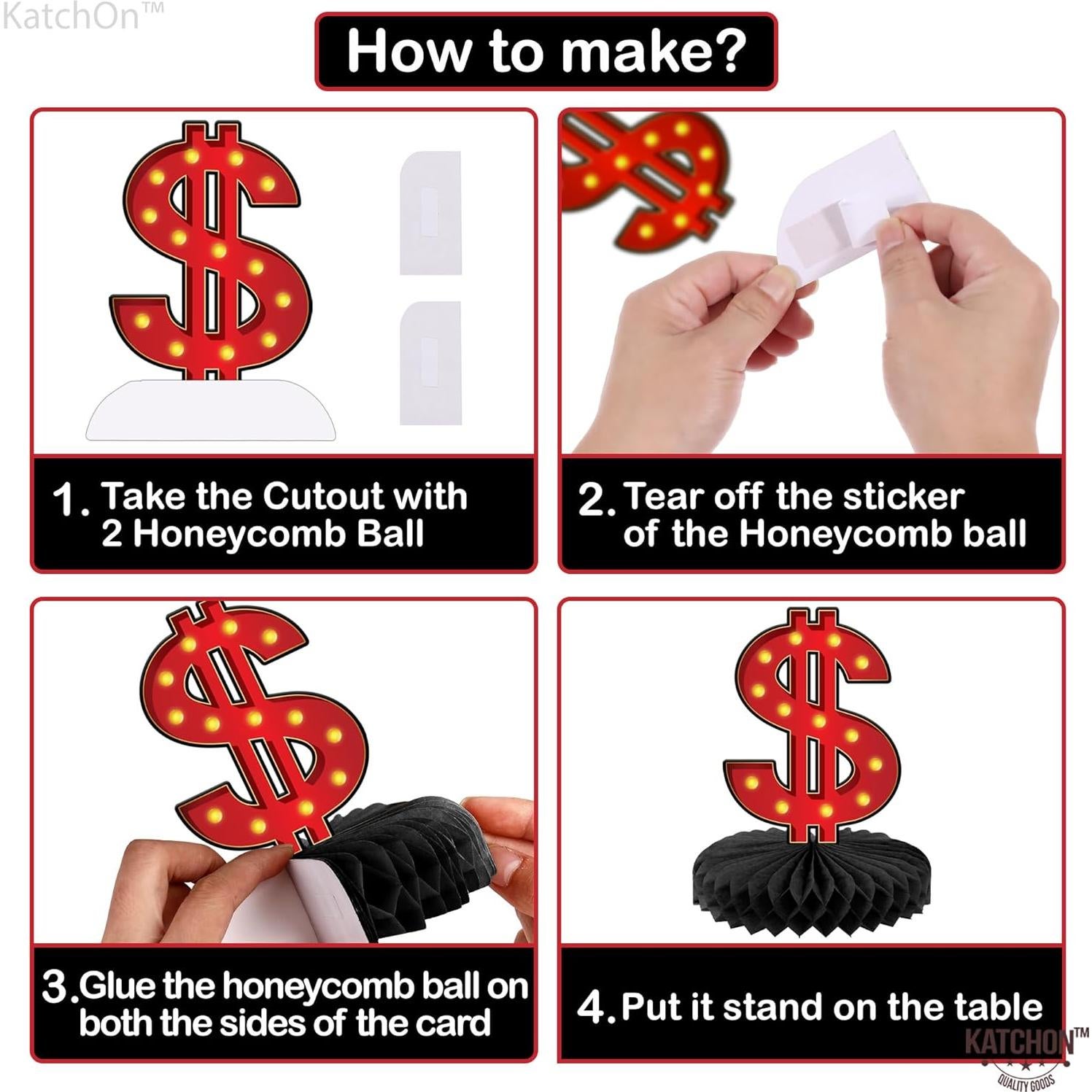 Centros de Mesa para Casino KatchOn - Paquete de 12