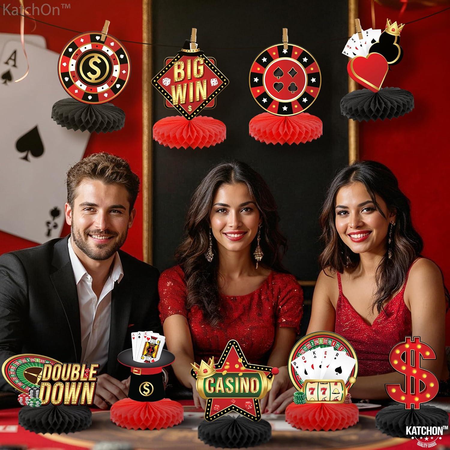 Centros de Mesa para Casino KatchOn - Paquete de 12