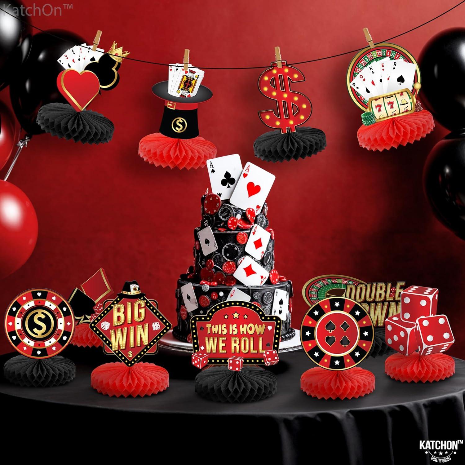 Centros de Mesa para Casino KatchOn - Paquete de 12