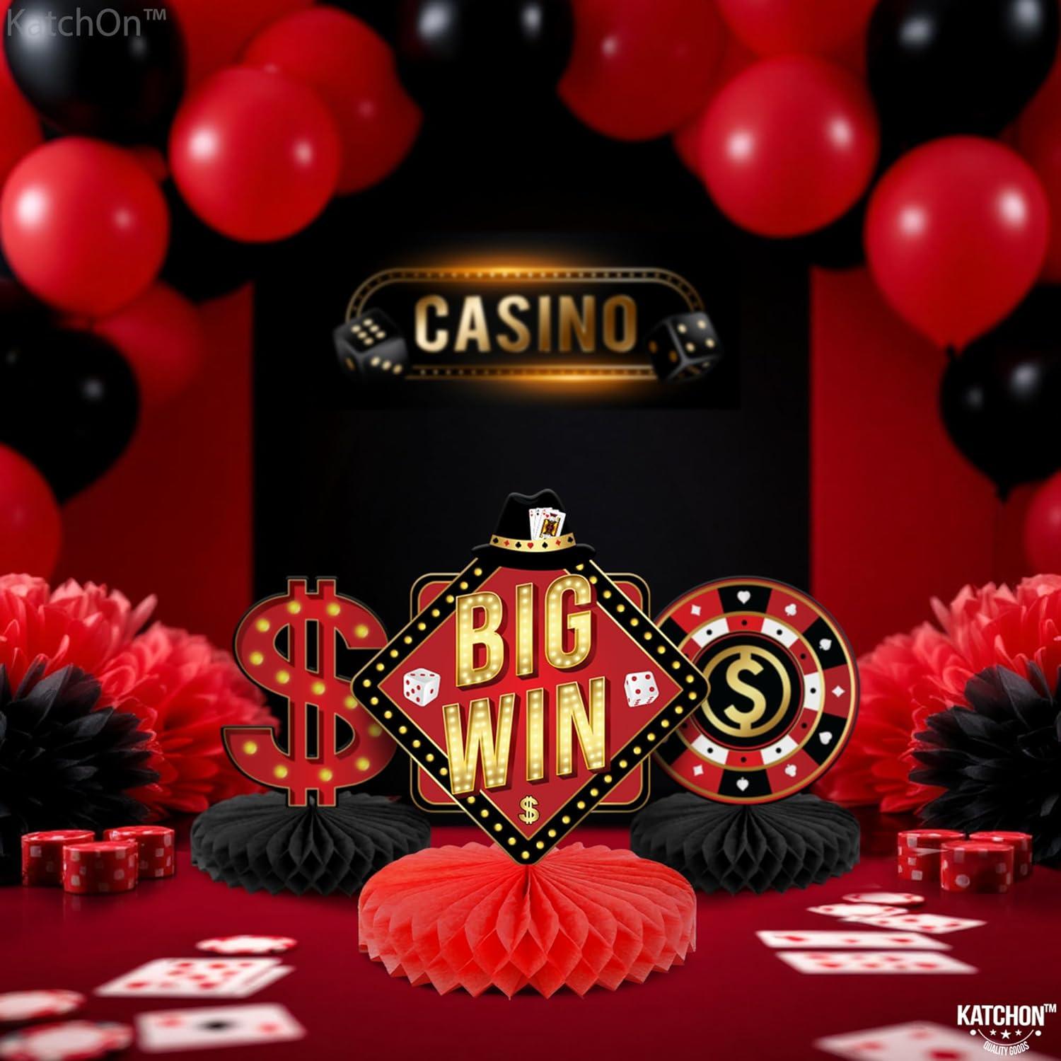 Centros de Mesa para Casino KatchOn - Paquete de 12