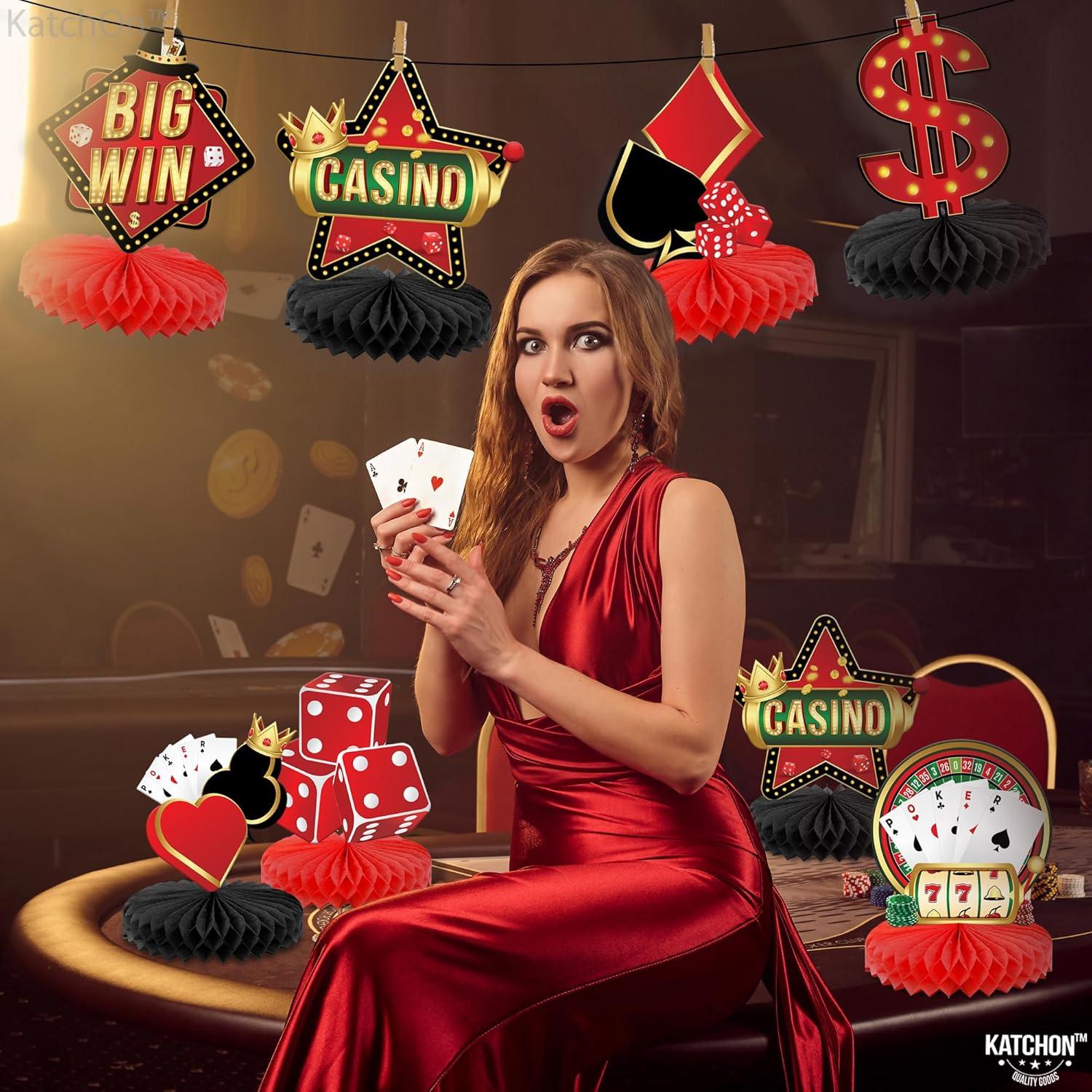 Centros de Mesa para Casino KatchOn - Paquete de 12