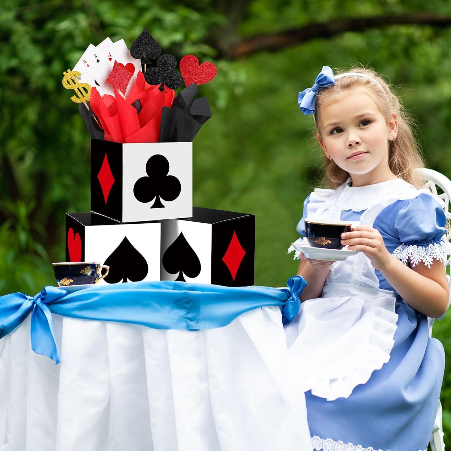 Zhanmai 4 Cajas de Decoración Fiesta Casino 15x15x15cm