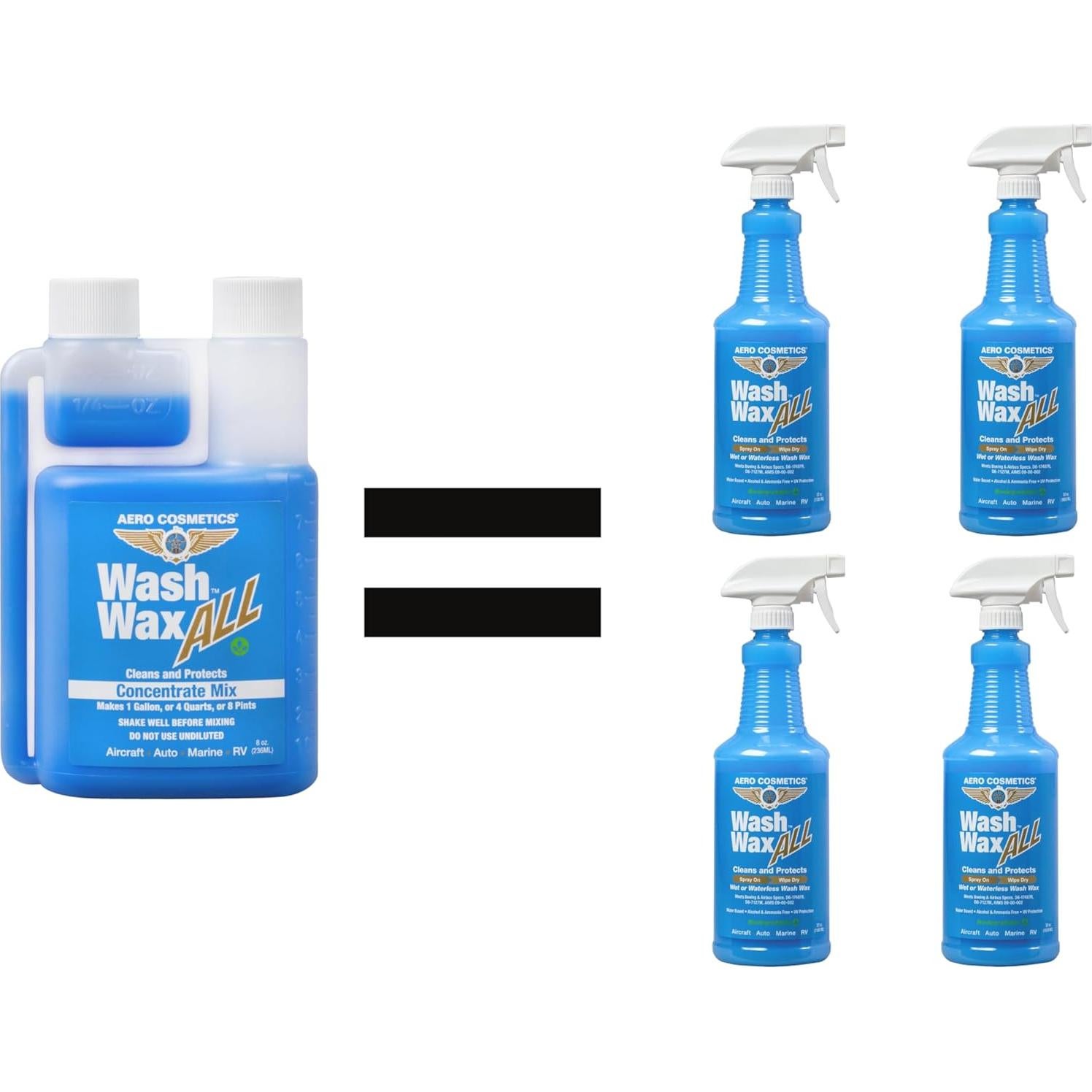 Cera de Lavado Aero Cosmetics 8oz Concentrado - 1 Galón