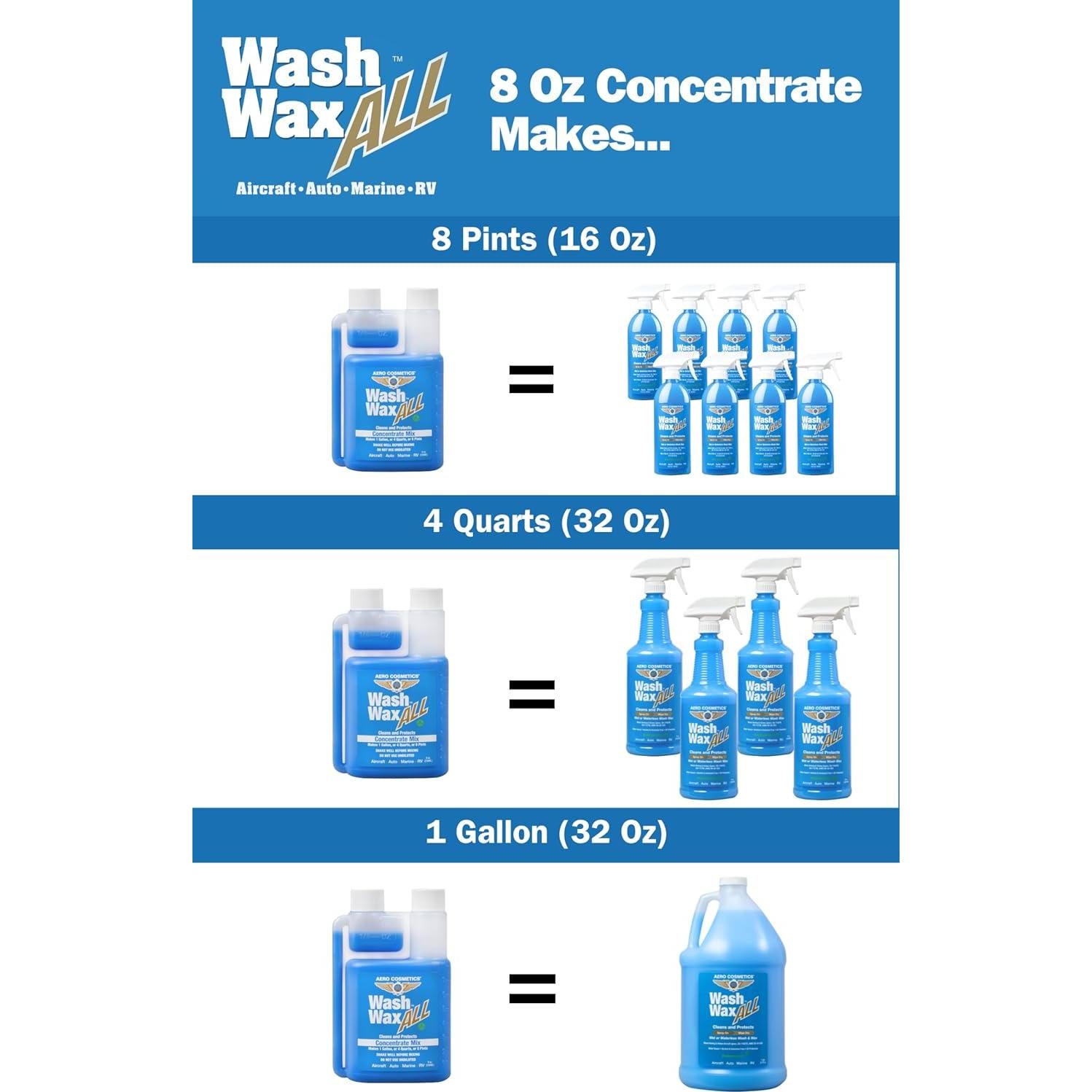 Cera de Lavado Aero Cosmetics 8oz Concentrado - 1 Galón