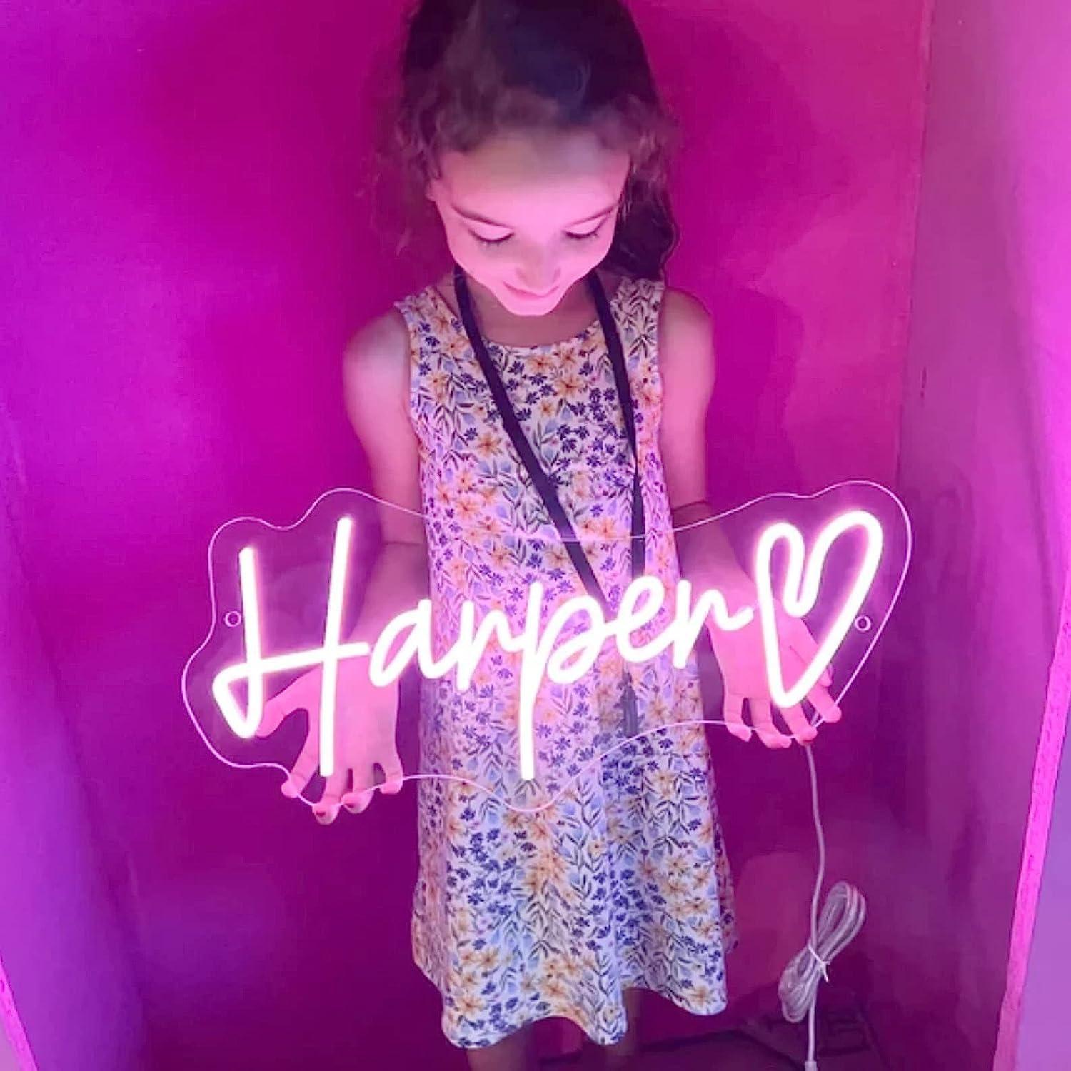 Cartel de Neón Personalizado LED Rosa para Decoración