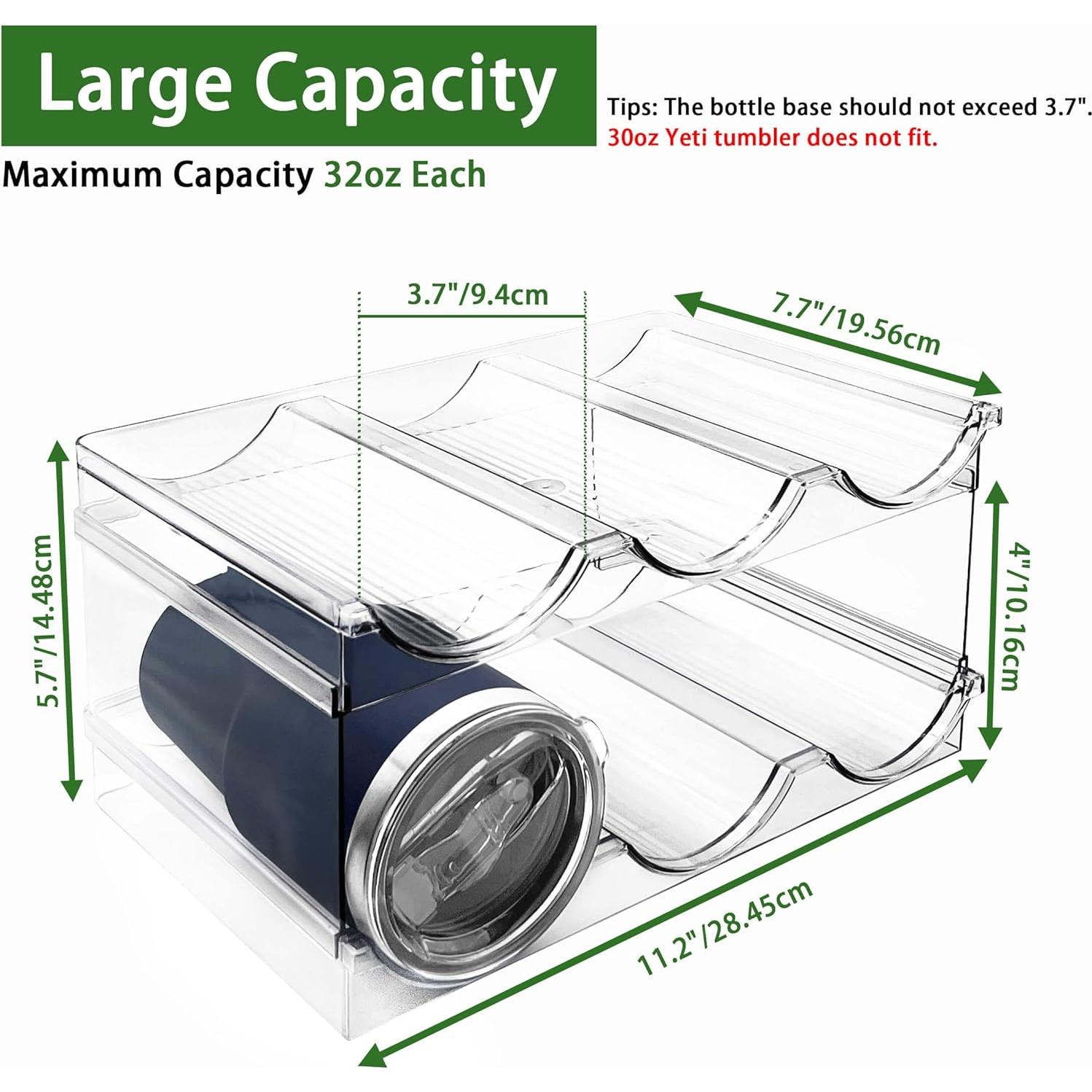 Organizador de Botellas de Agua Spaclear - 6 Botellas, Apilable