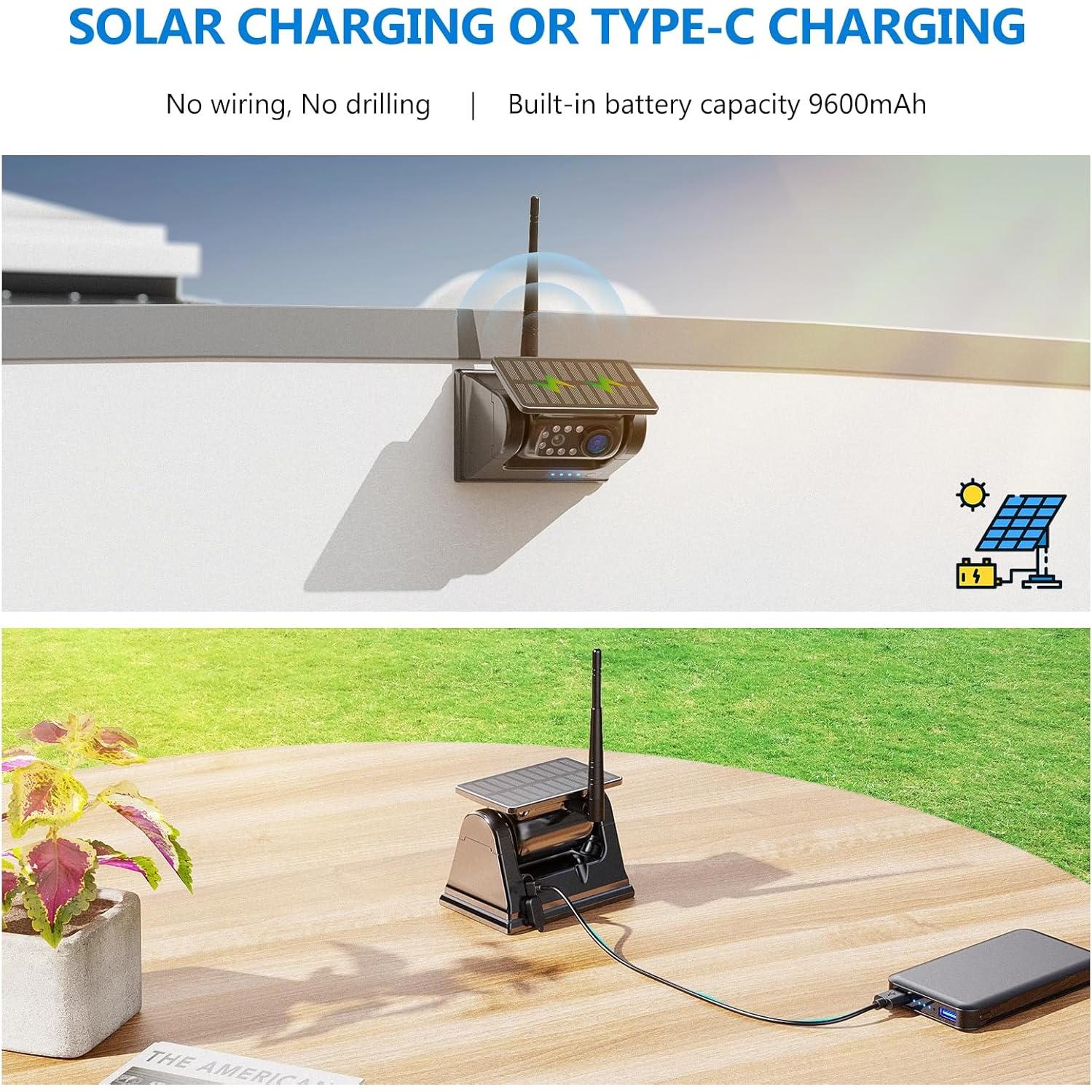 Cámara de Respaldo Inalámbrica Solar DVKNM AP7 1080P 7"