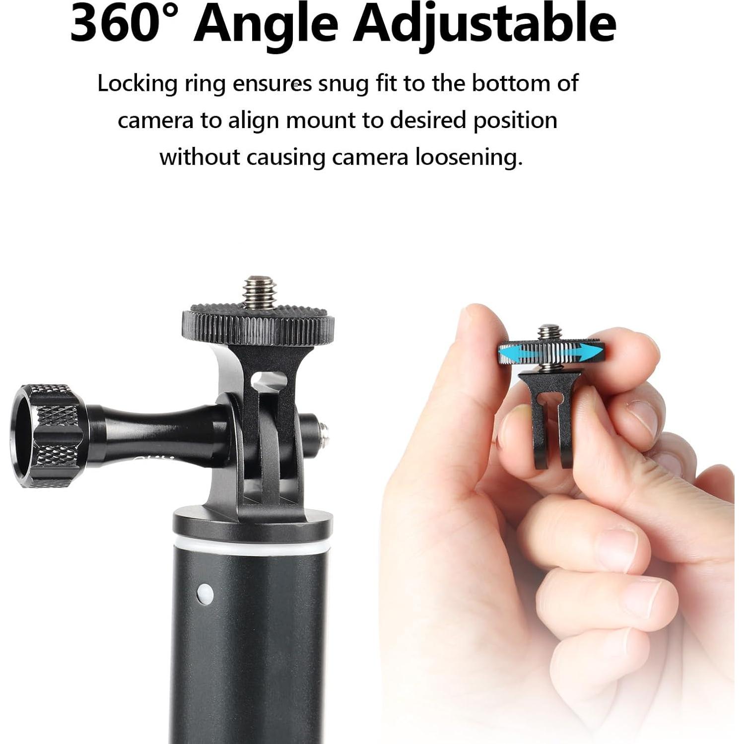 Adaptador de Montaje de Trípode HSU 1/4"-20 Aluminio Negro