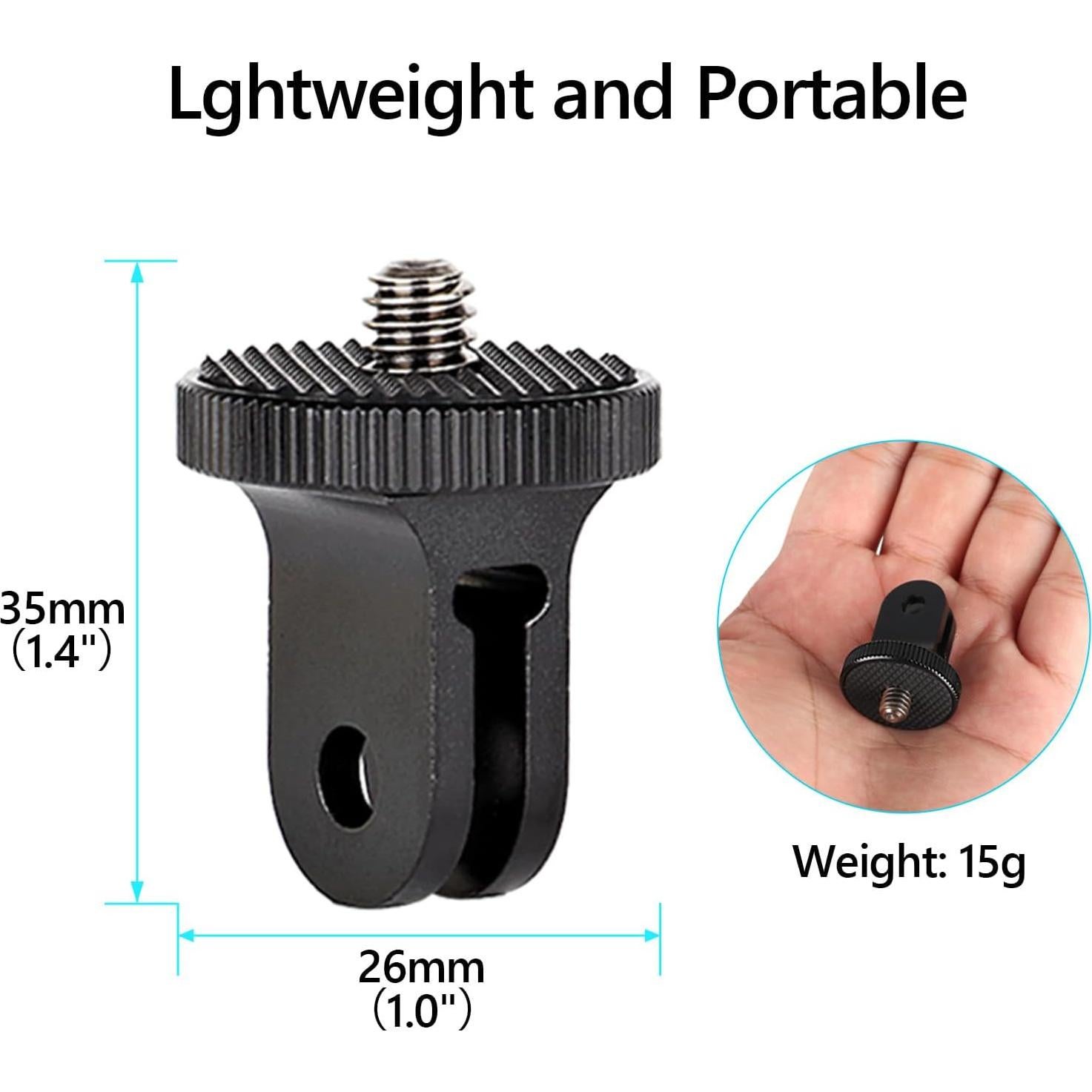 Adaptador de Montaje de Trípode HSU 1/4"-20 Aluminio Negro