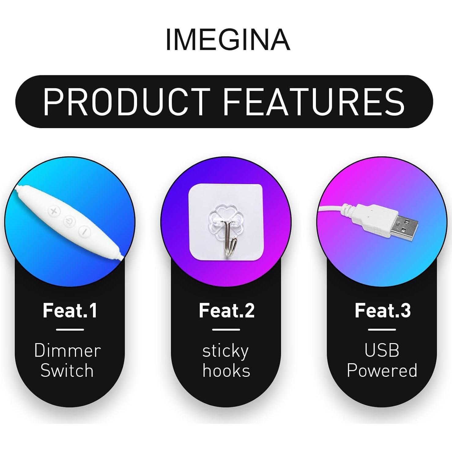 Señal de Neón LED Felicitaciones IMEGINA 45x23 cm Regulable