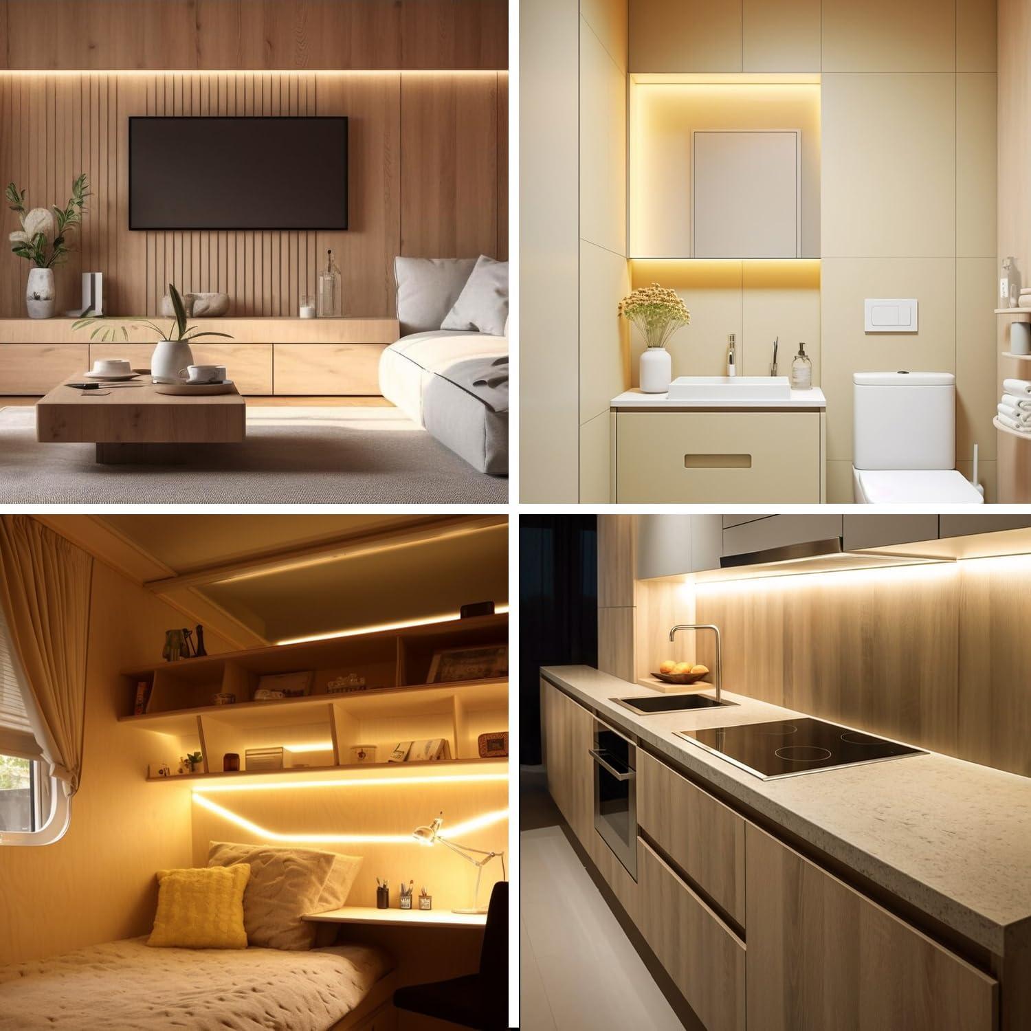 Tira de luz LED de neón 5m NoeiiT 2700K blanco cálido IP67