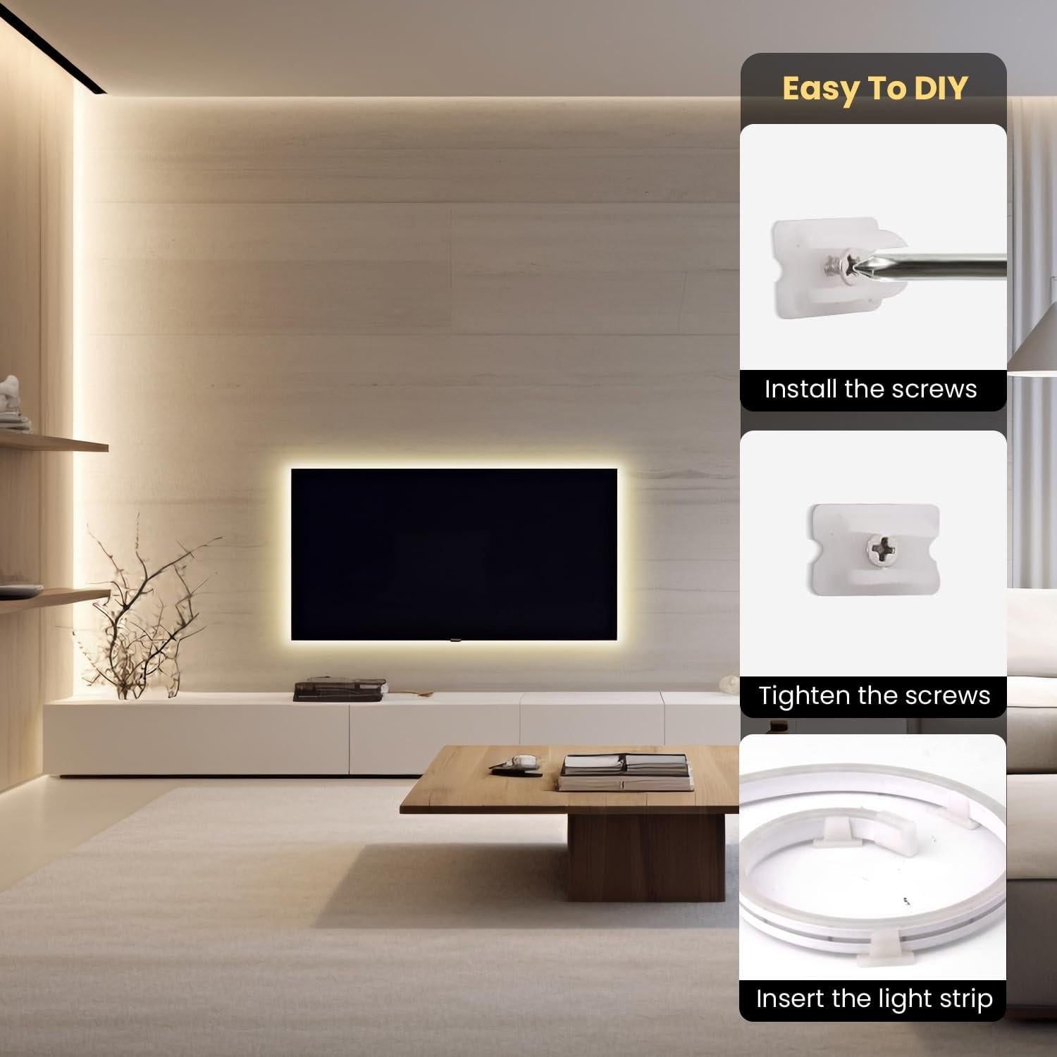 Tira de luz LED de neón 5m NoeiiT 2700K blanco cálido IP67