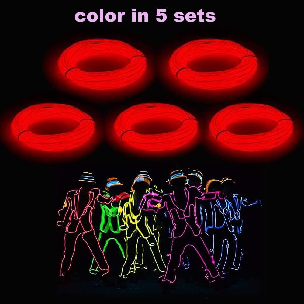 Cable EL MaxLax 2.75m Rojo con Reducción de Ruido 5-Pack