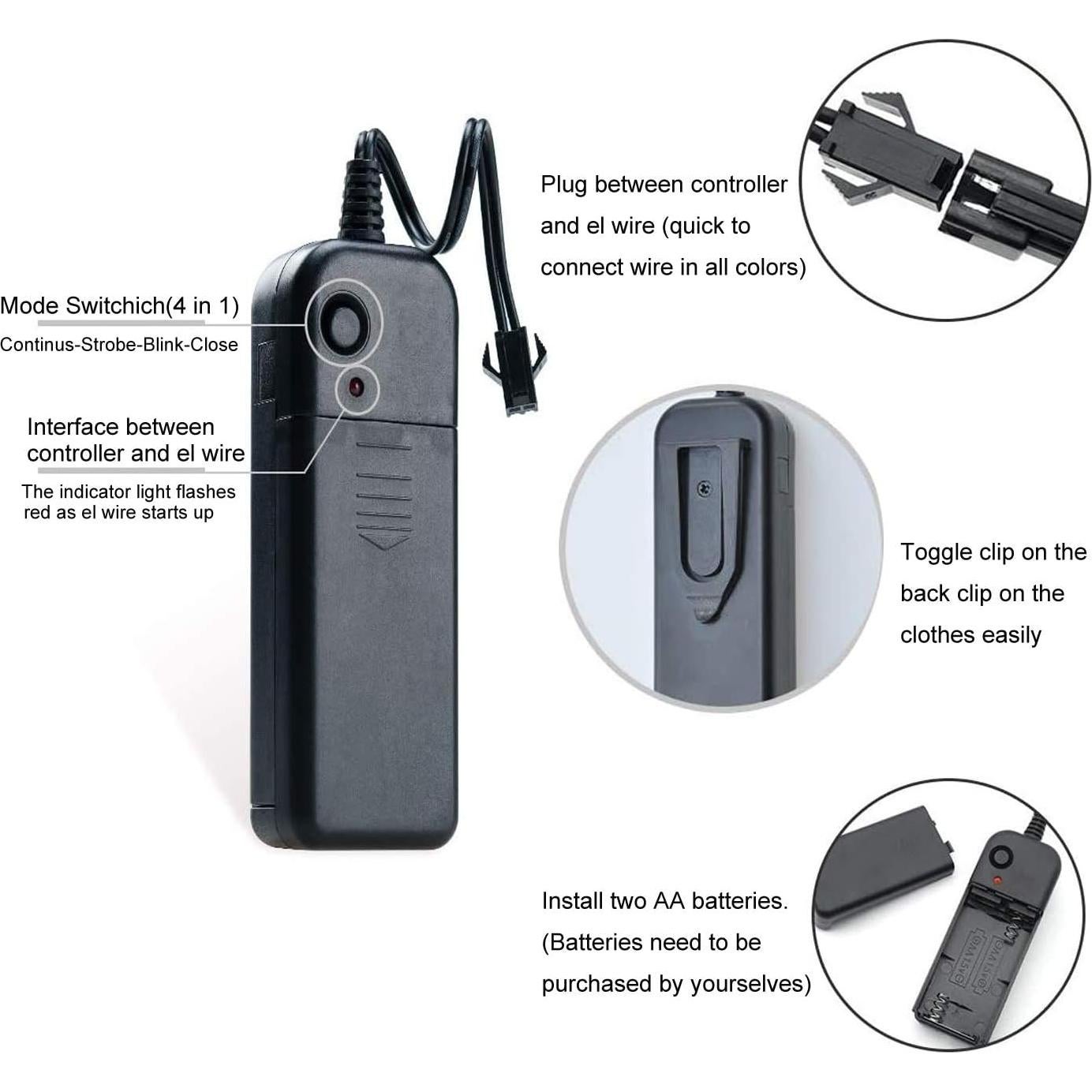 Cable EL MaxLax 2.75m Rojo con Reducción de Ruido 5-Pack