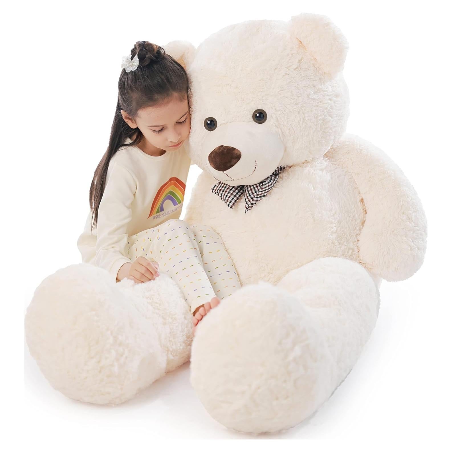 Oso de Peluche Gigante Poutmac 119 cm Blanco Suave
