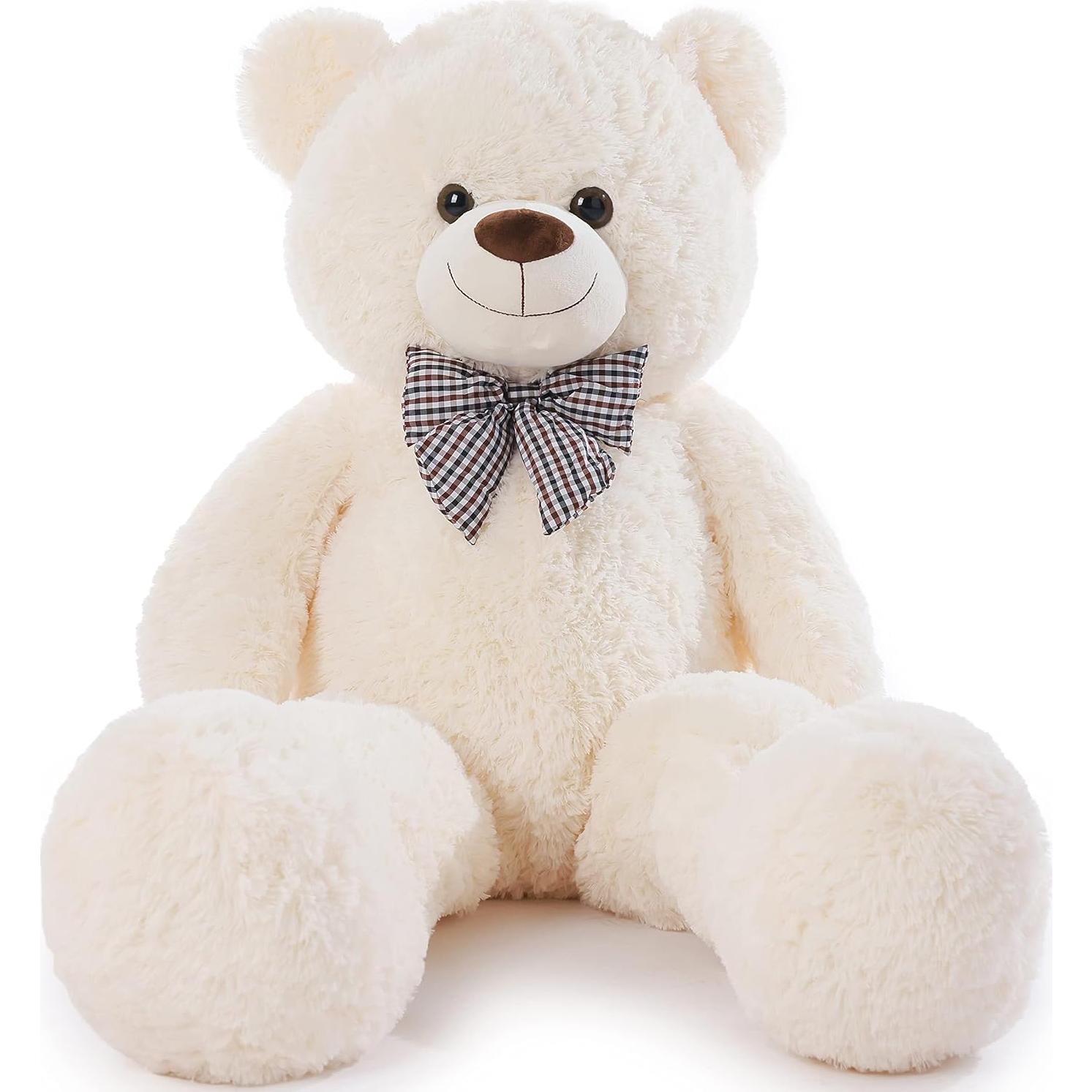 Oso de Peluche Gigante Poutmac 119 cm Blanco Suave