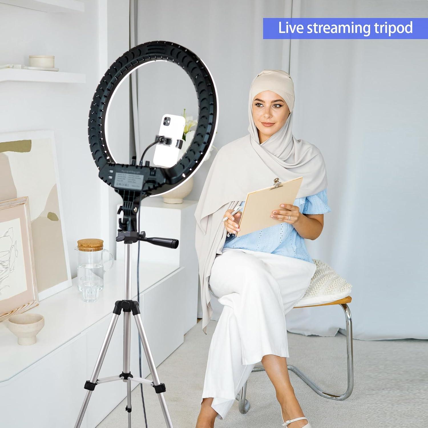 iPhone Tripod (40 inch Extension) with Phone Clip - Suitable for Cameras, telescopes, iPhone Live Streaming, projectors, 0.7 pounds, Children's mini Tripod, Equipment Weighing Approximately 2 pounds