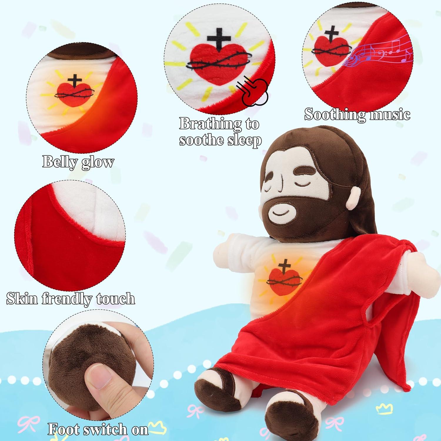 Peluche de Jesús Yelakey 35 cm que Respira Rojo