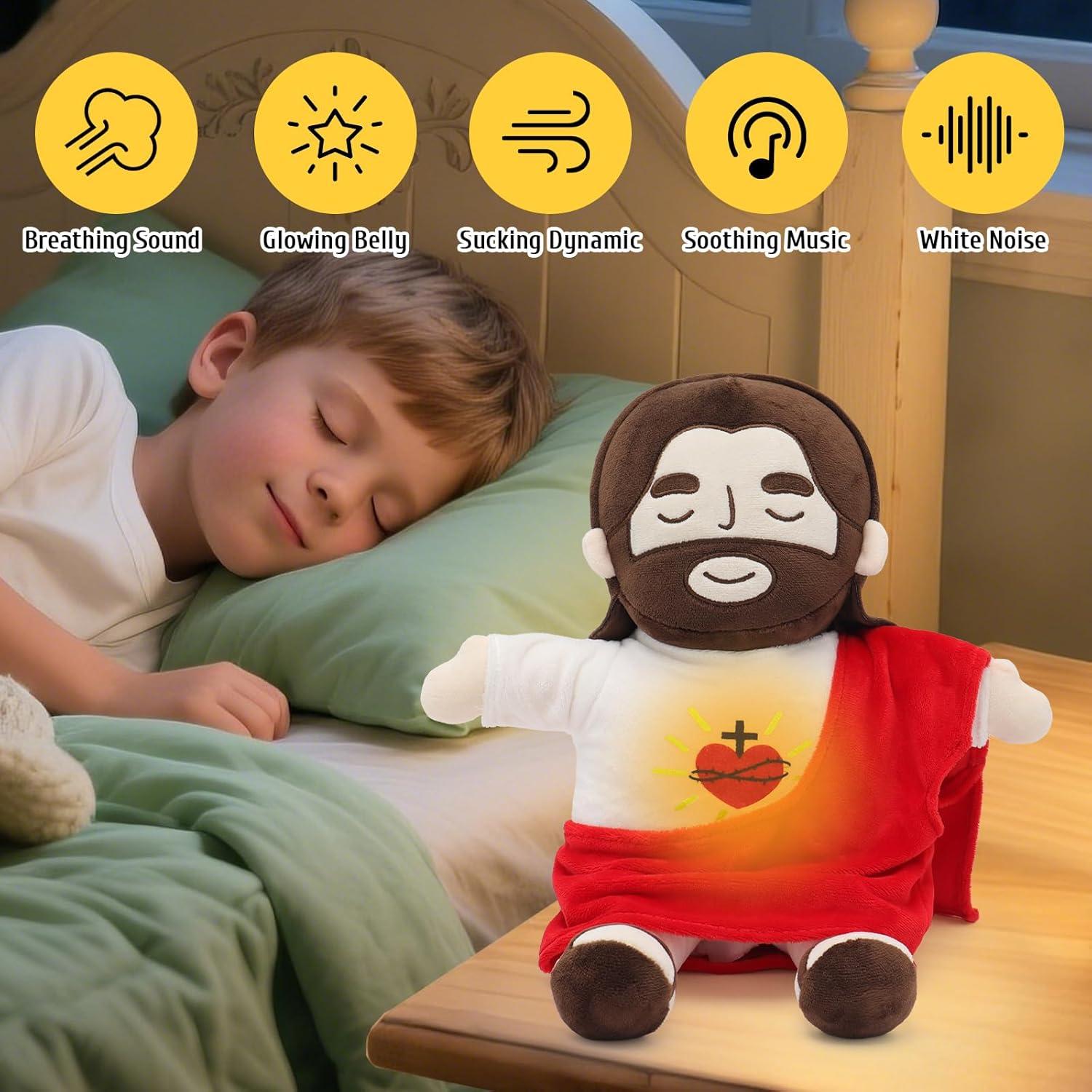 Peluche de Jesús Yelakey 35 cm que Respira Rojo