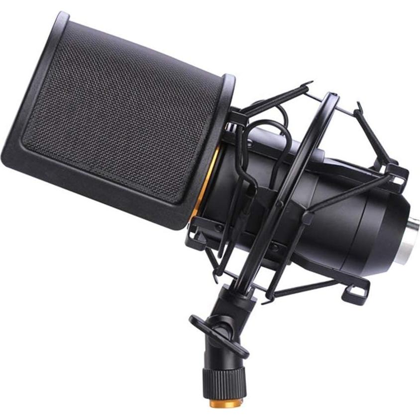 Soporte de choque y filtro anti-pop para micrófono 46-51mm
